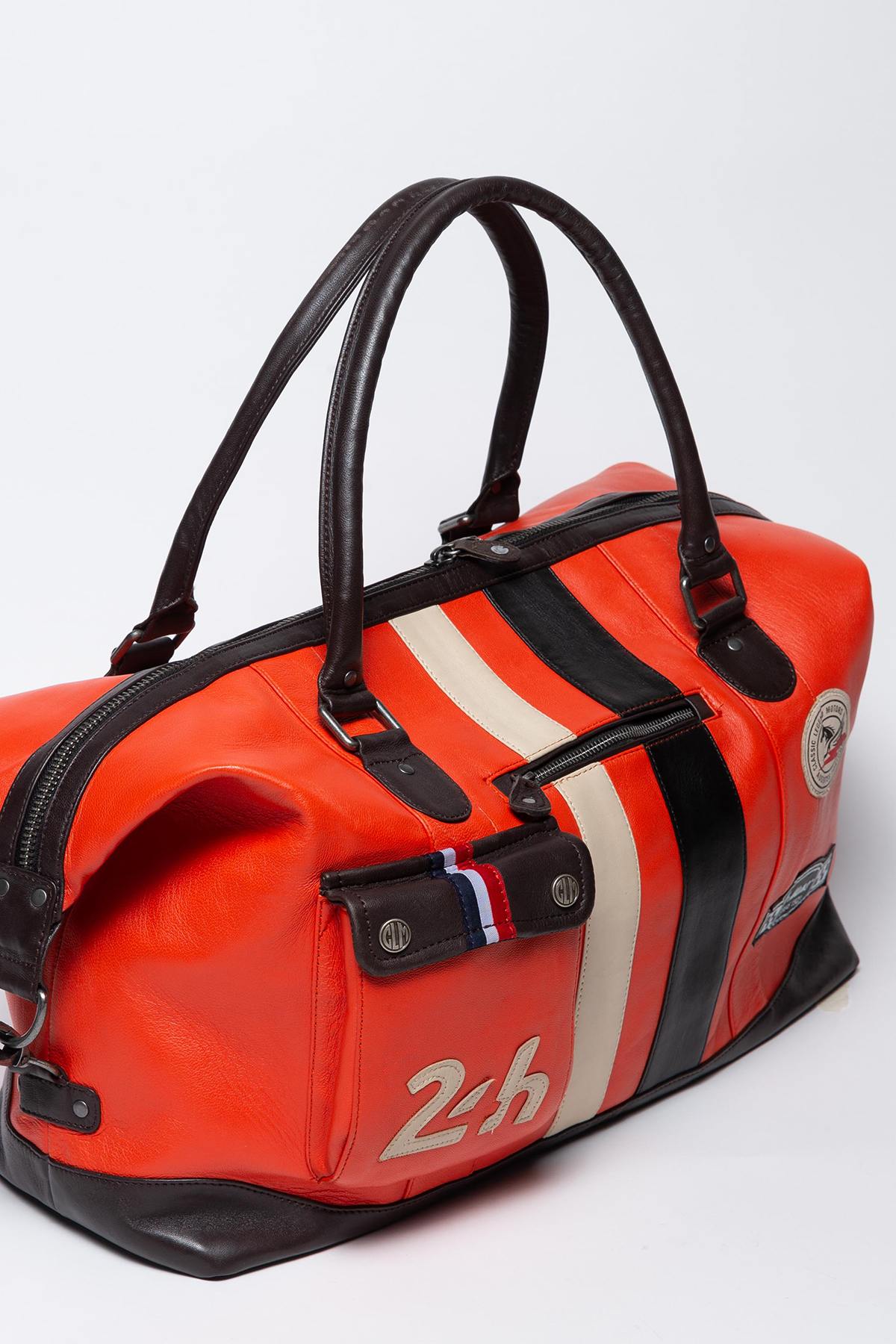 Orange leather bag from the 24 hours of Le Mans - Image n°1