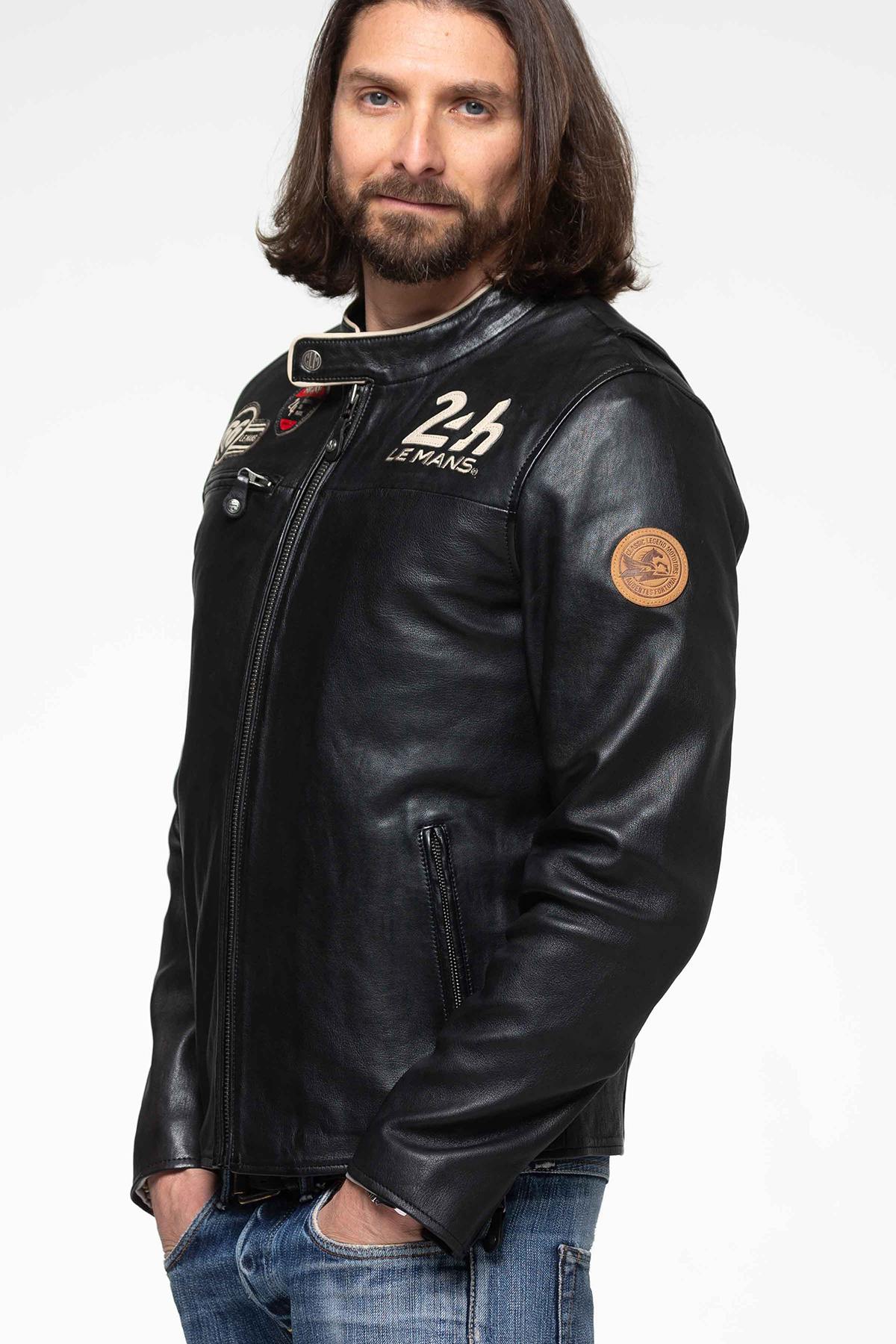 24h Le Mans 66 jacket in black leather - Image n°8