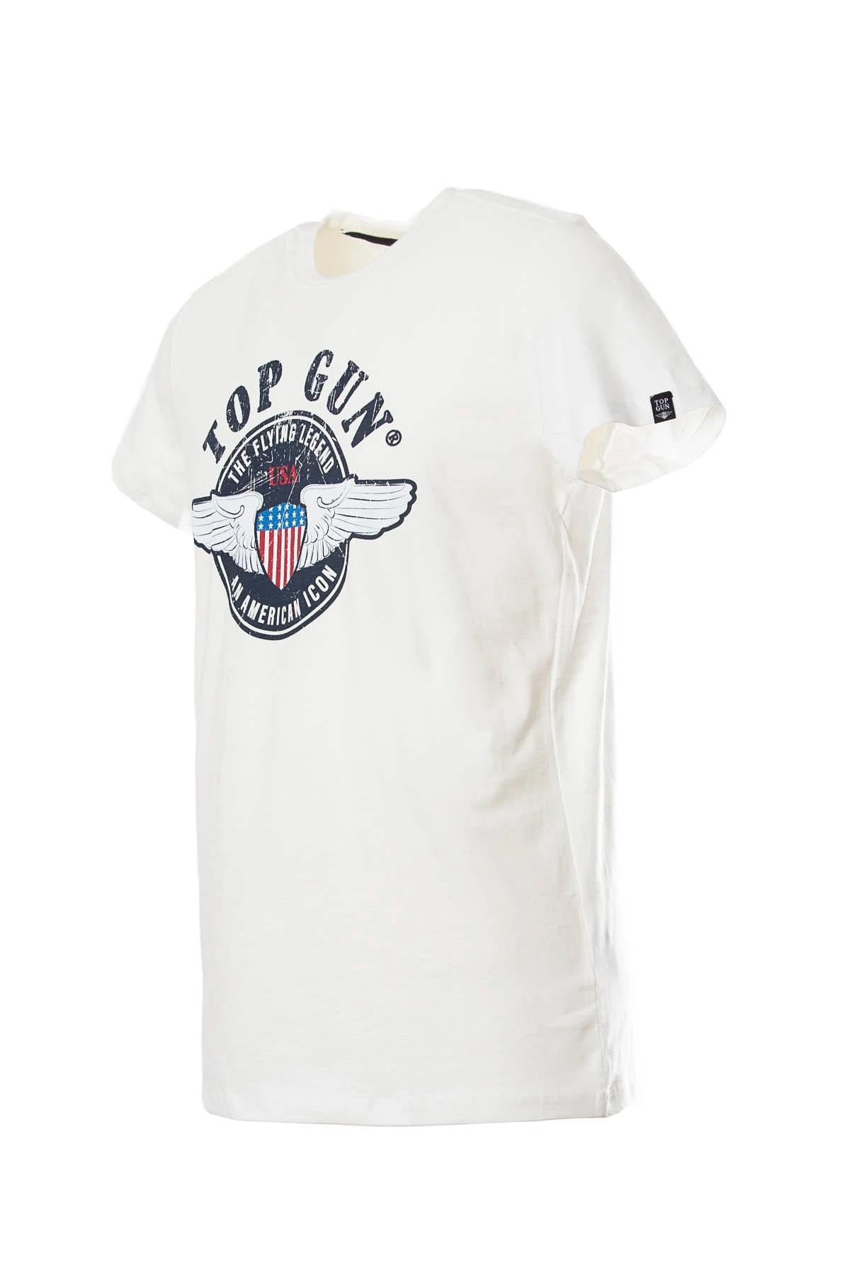 White top gun printed t-shirt - Image n°2