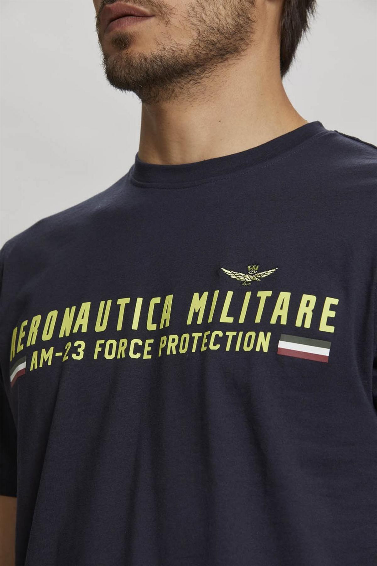 Navy blue Aeronautica militare t-shirt - Image n°2