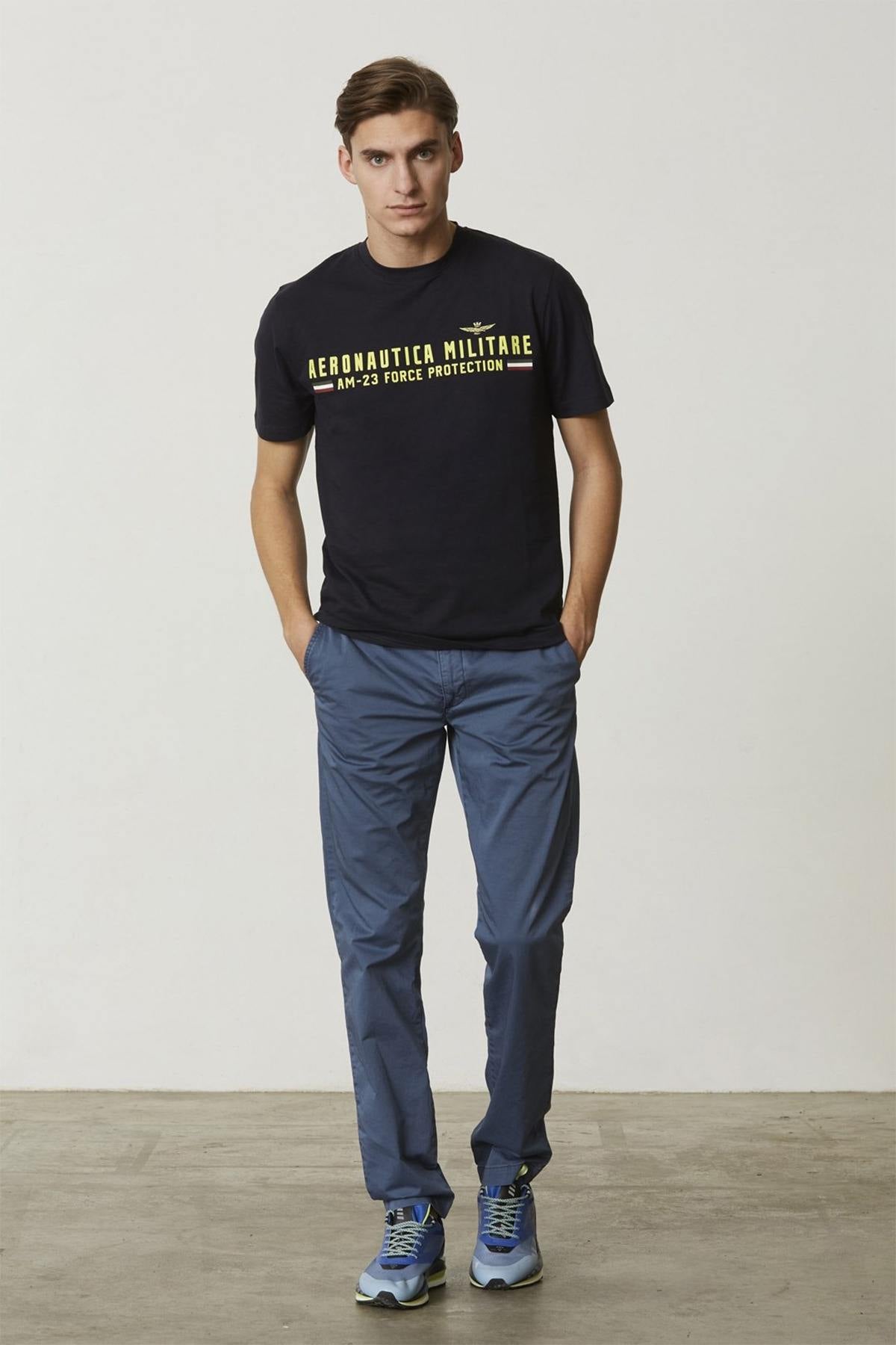 Navy blue Aeronautica militare t-shirt - Image n°3