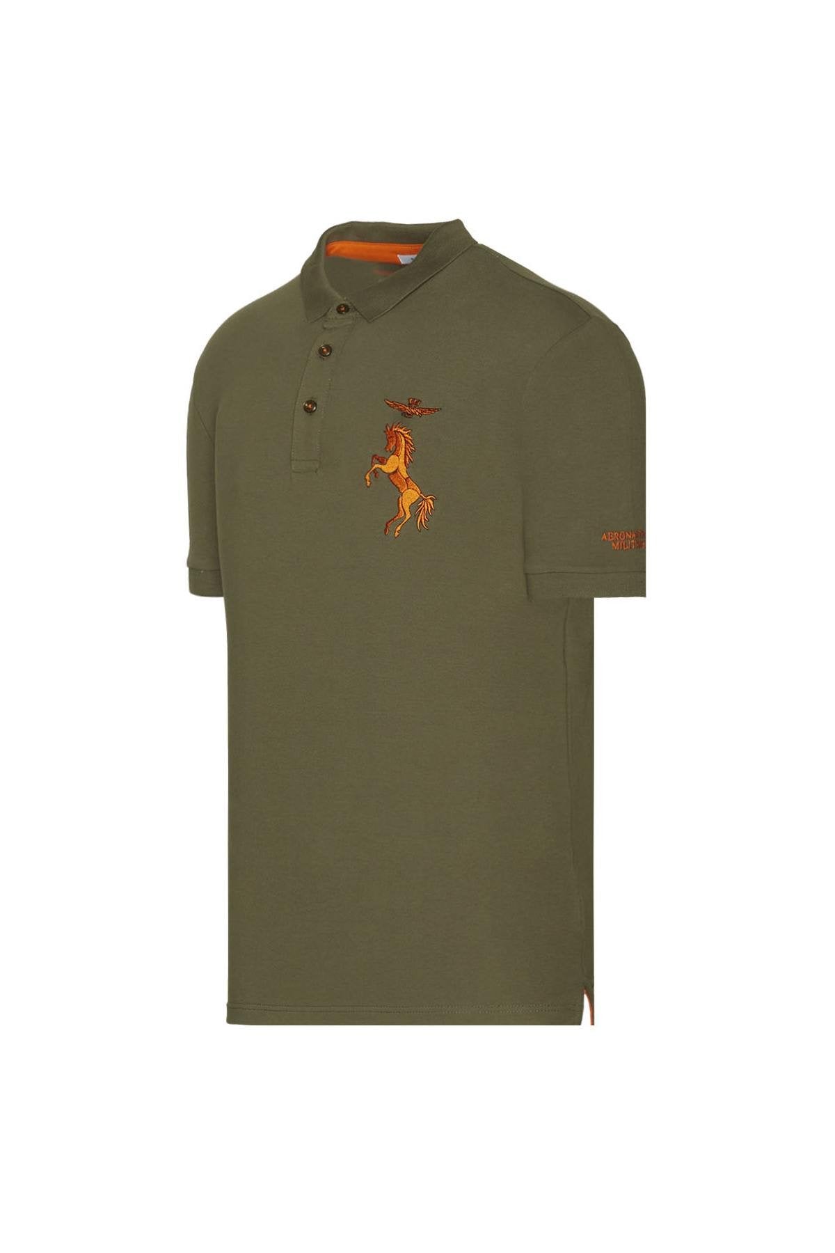 Cavallino Rampante khaki polo shirt - Image n°3