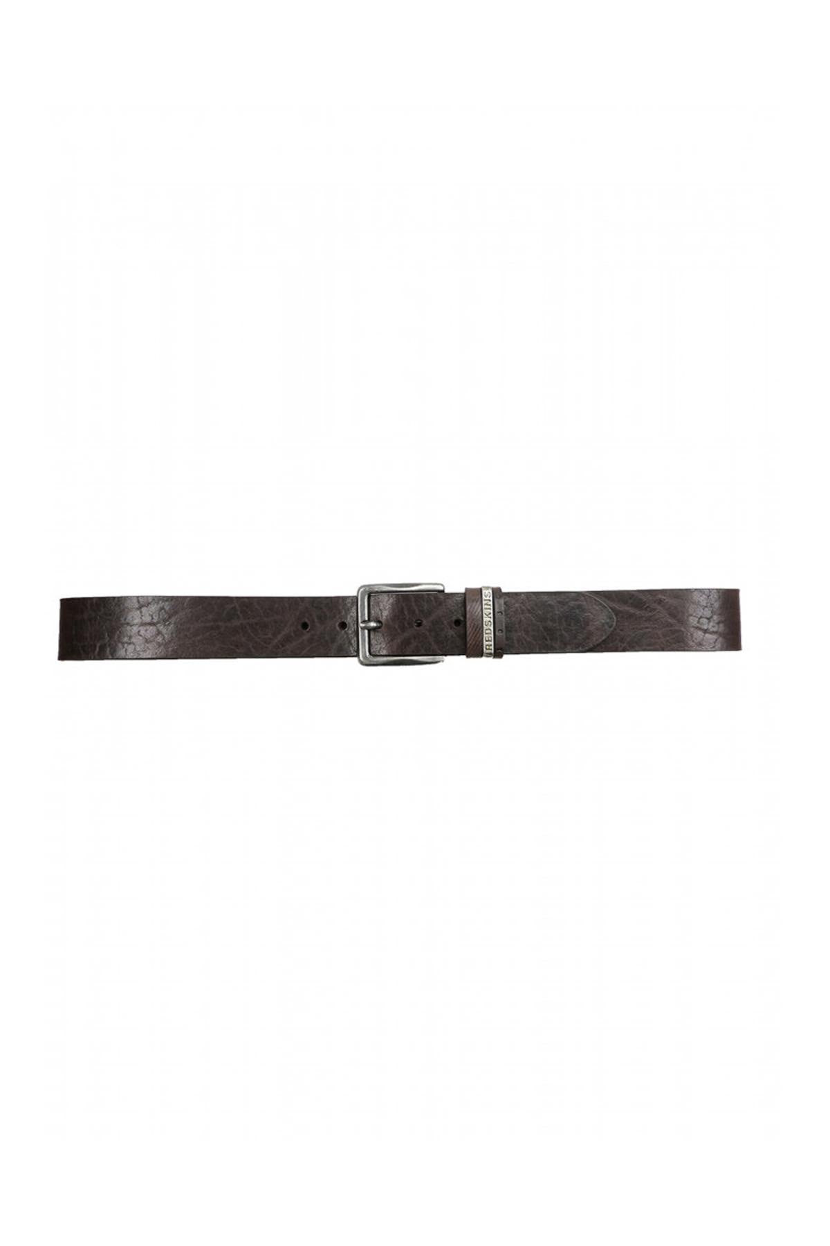 Brown cowhide leather belt - Image n°3