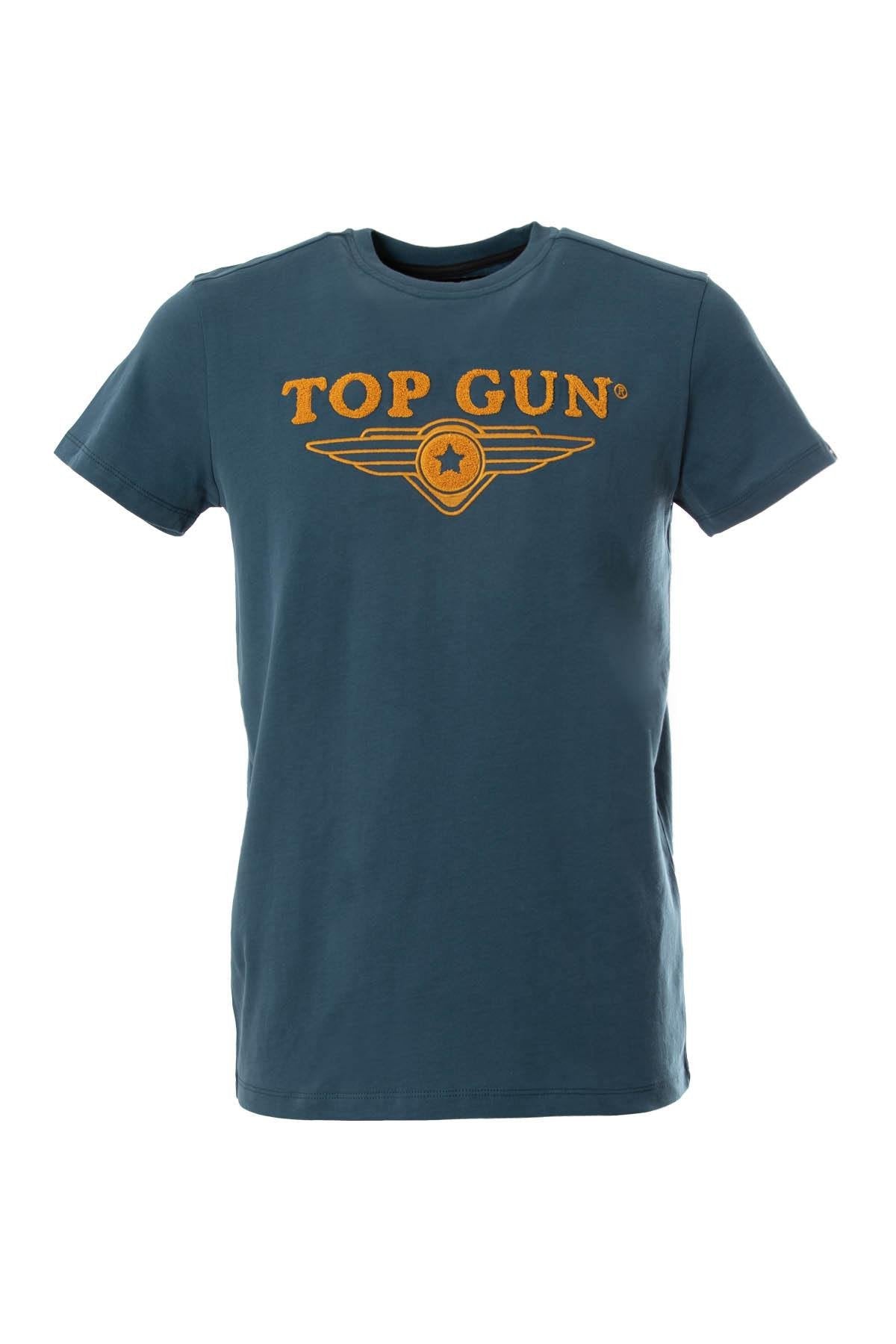 Top Gun men's petrol blue t-shirt - Image n°1