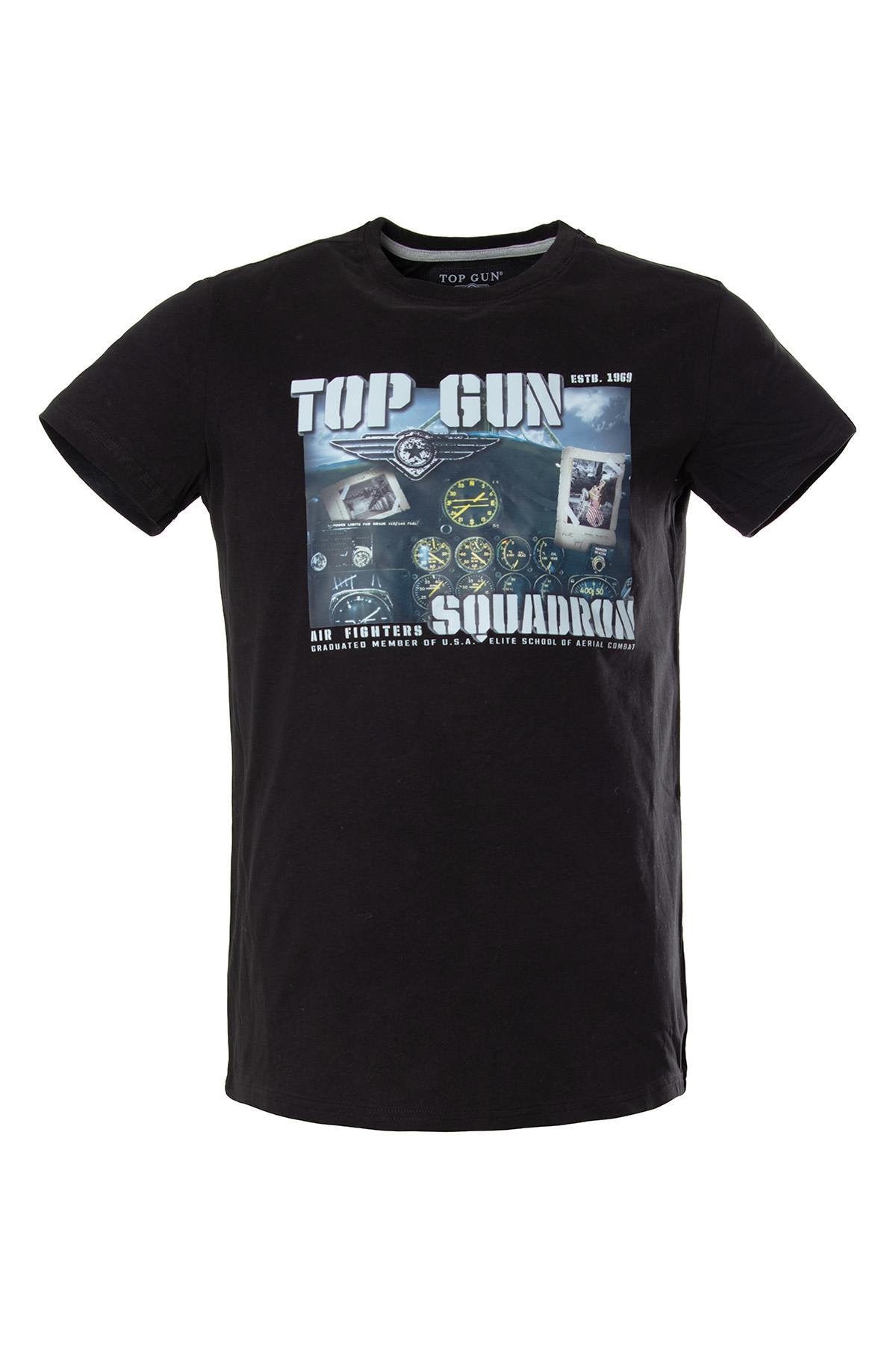 Top Gun men's black t-shirt - Image n°1