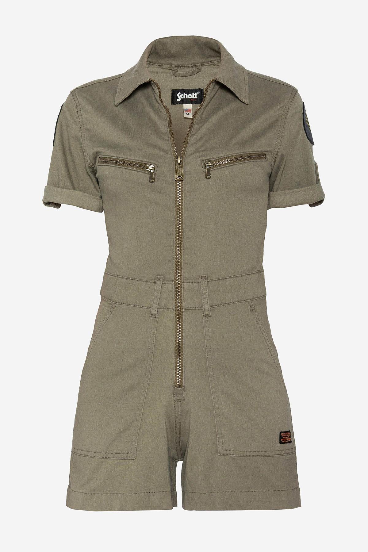 Oekotex military khaki playsuit - Image n°6