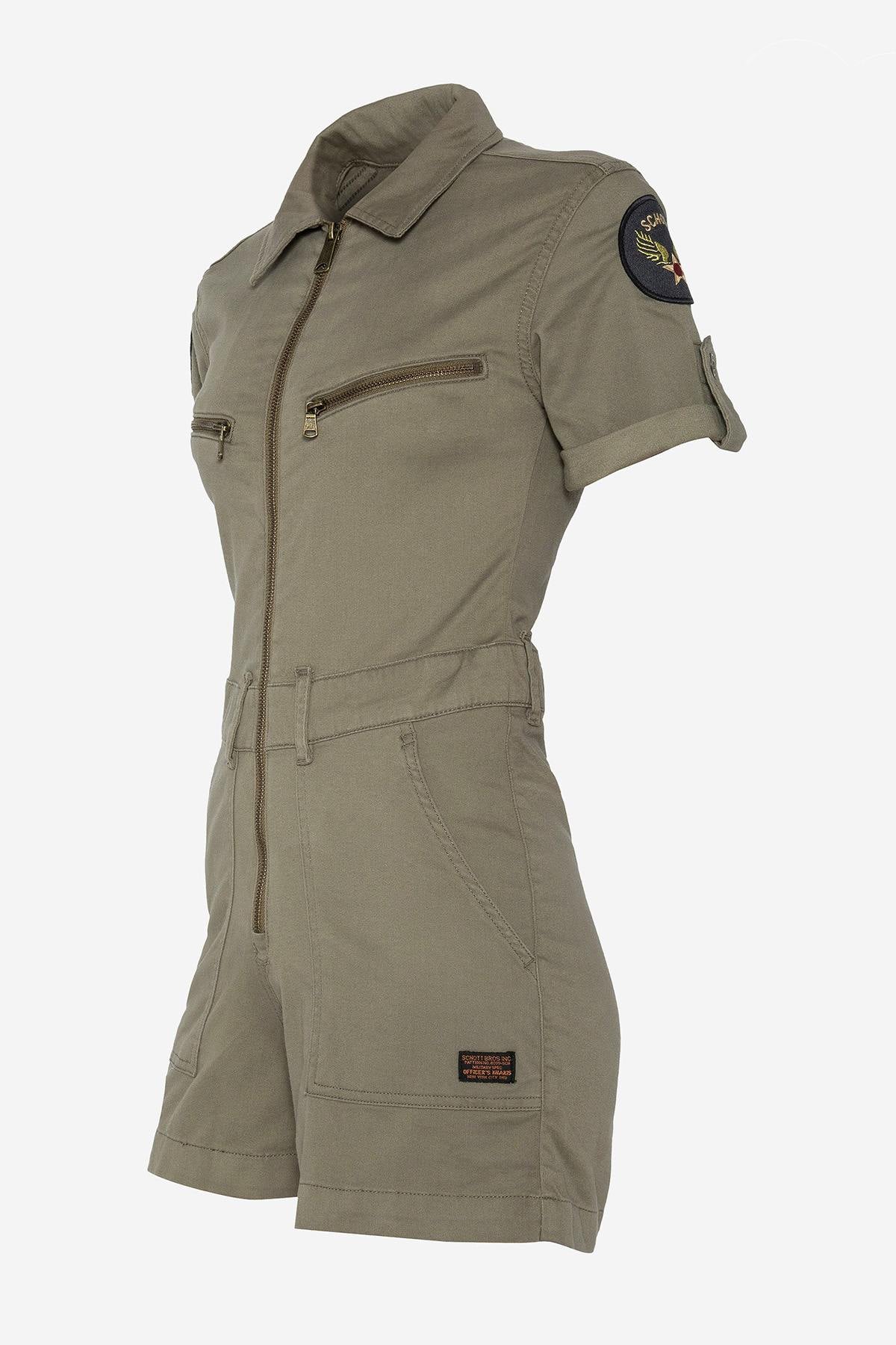 Oekotex military khaki playsuit - Image n°8