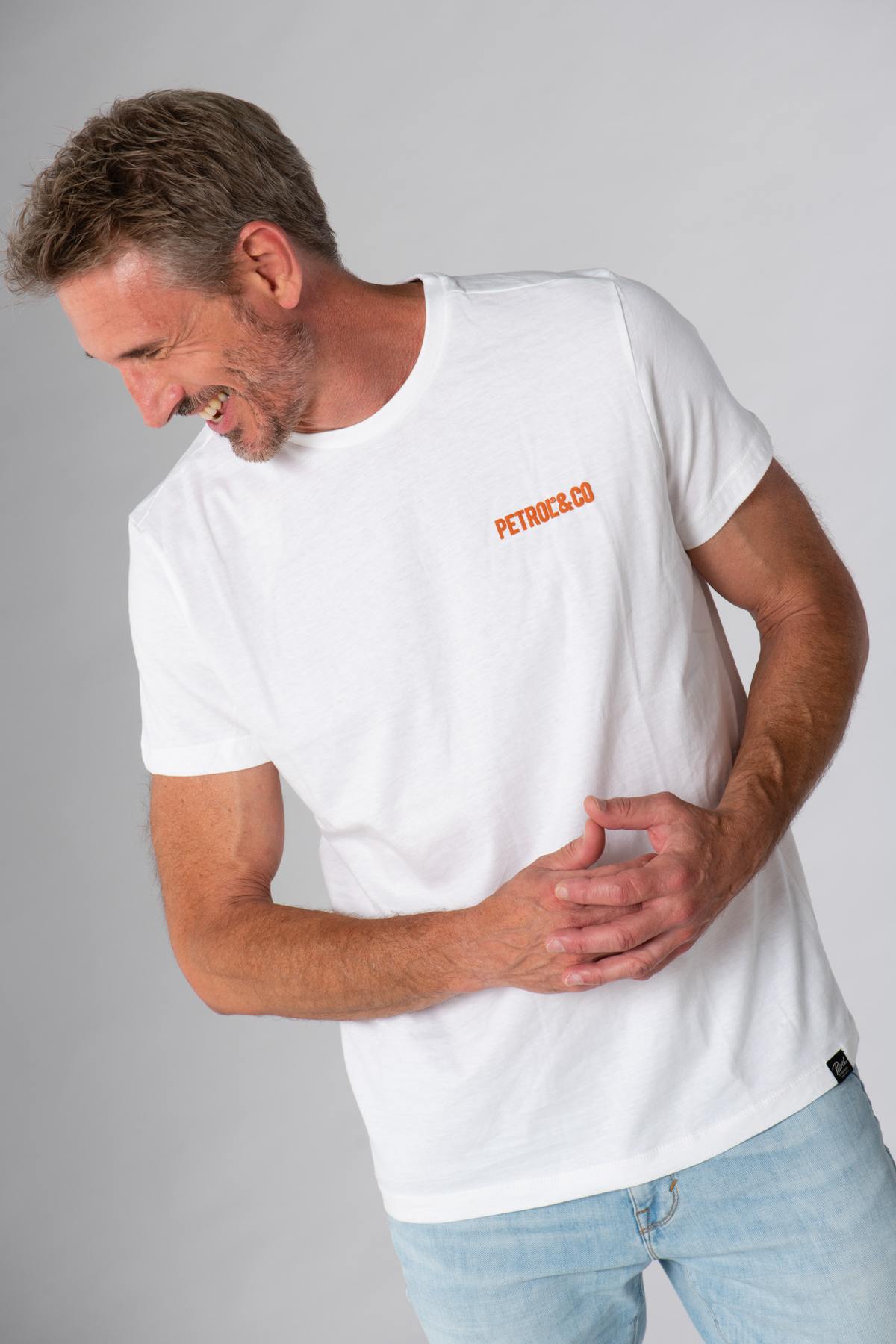 White t-shirt with palm print on the back - Image n°2