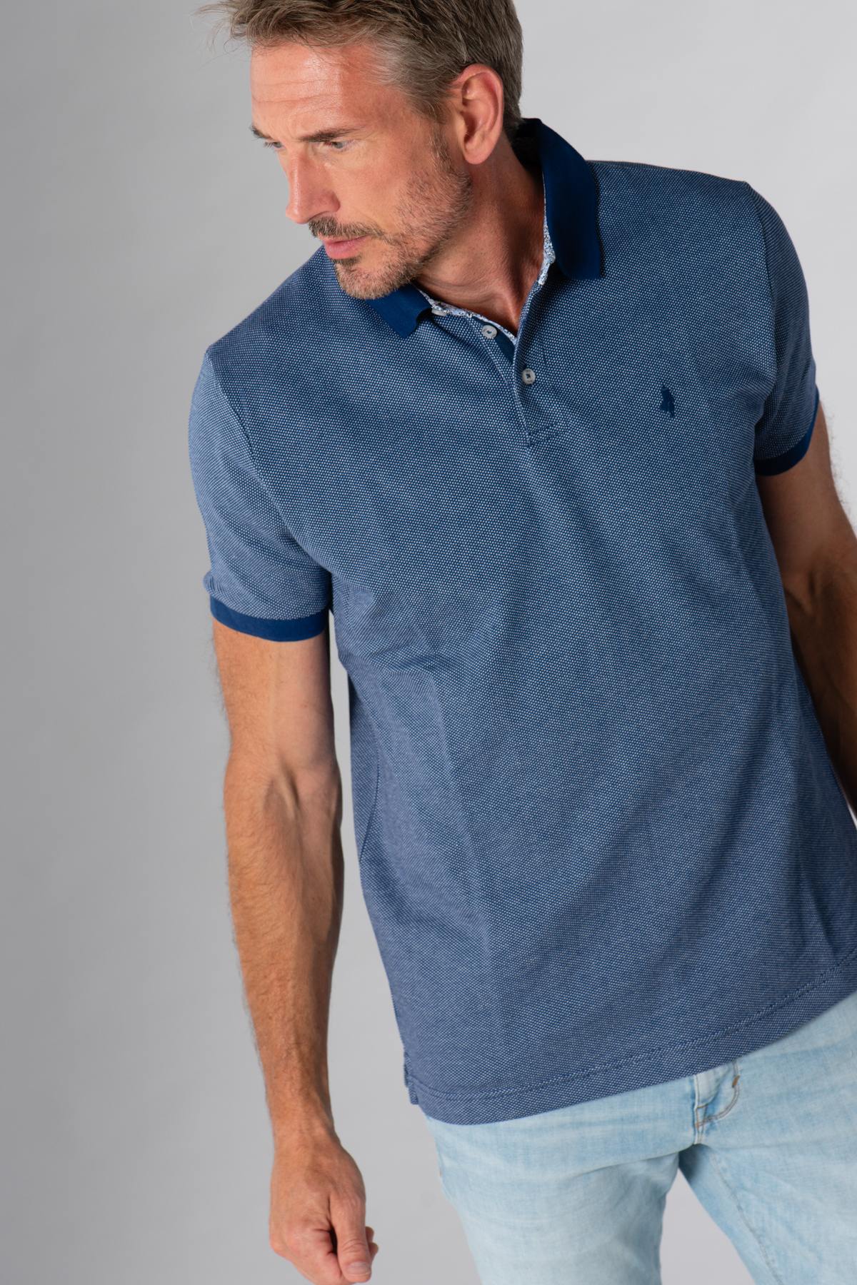 Men's blue polo shirt - Image n°4