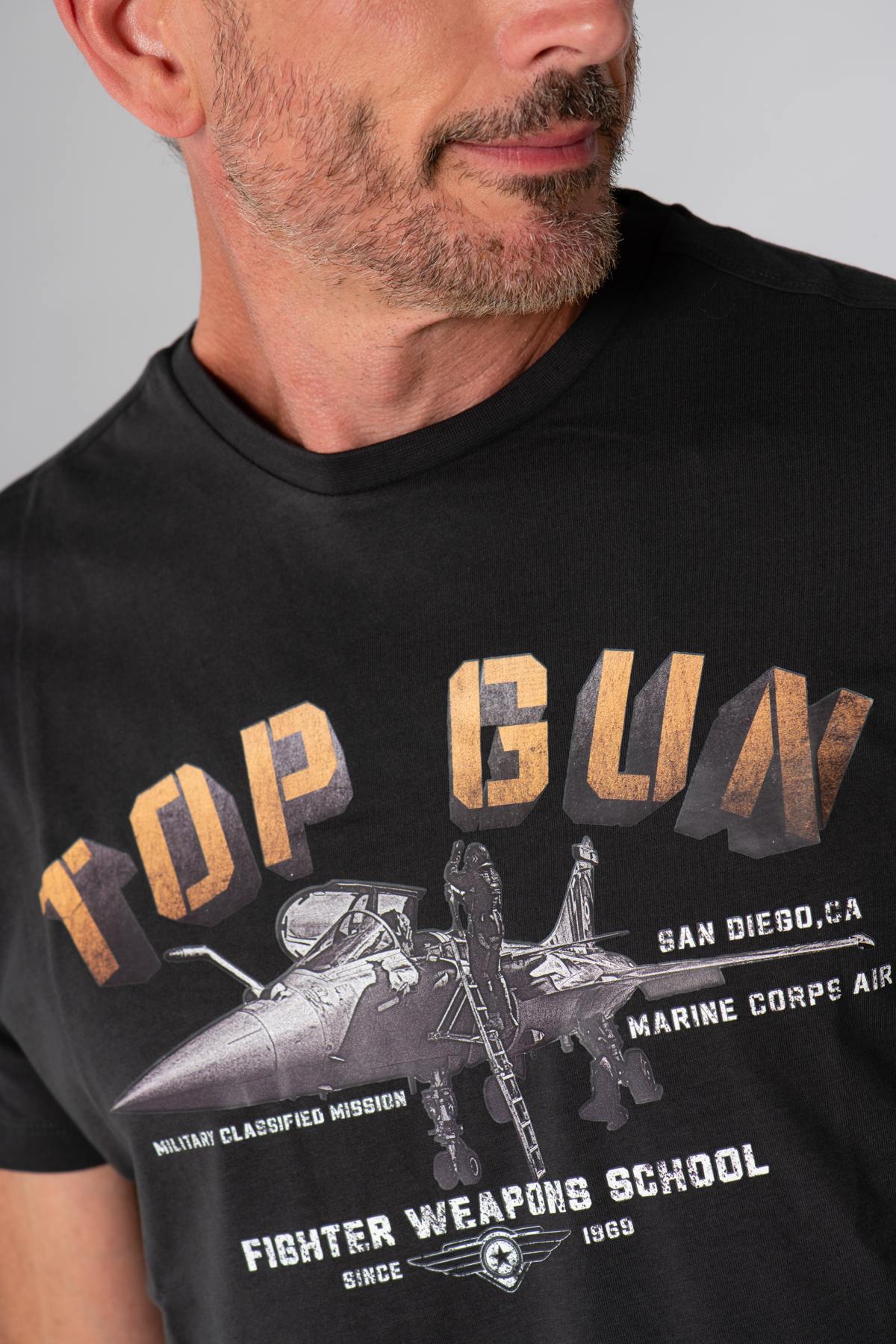 Anthracite top gun t-shirt - Image n°2