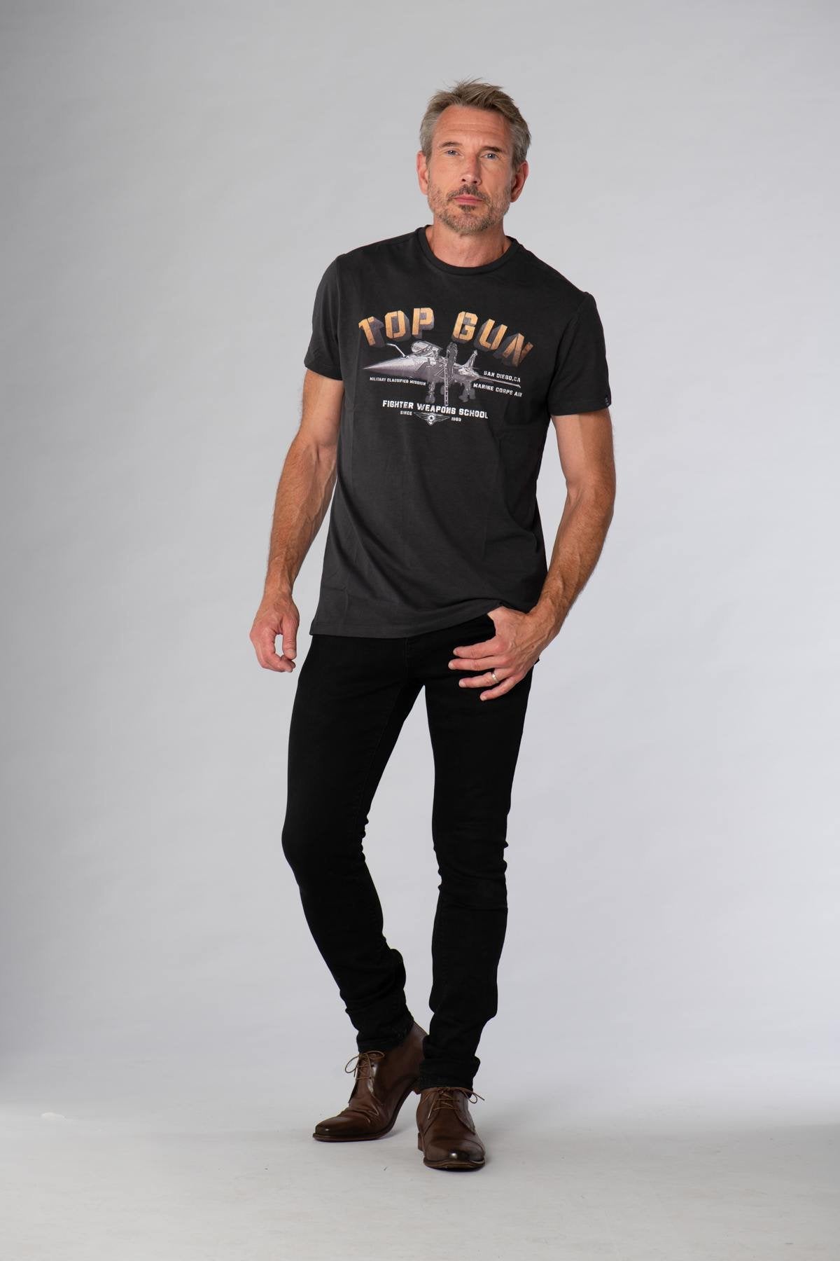 Anthracite top gun t-shirt - Image n°3