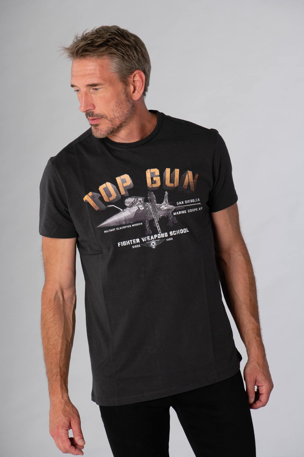 Anthracite top gun t-shirt - Image n°4