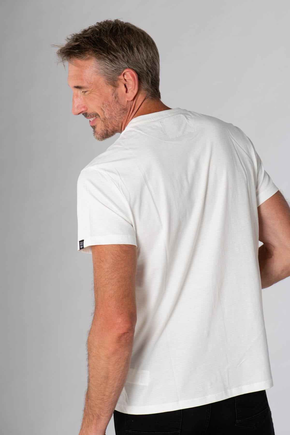 Top Gun men's white t-shirt - Image n°3