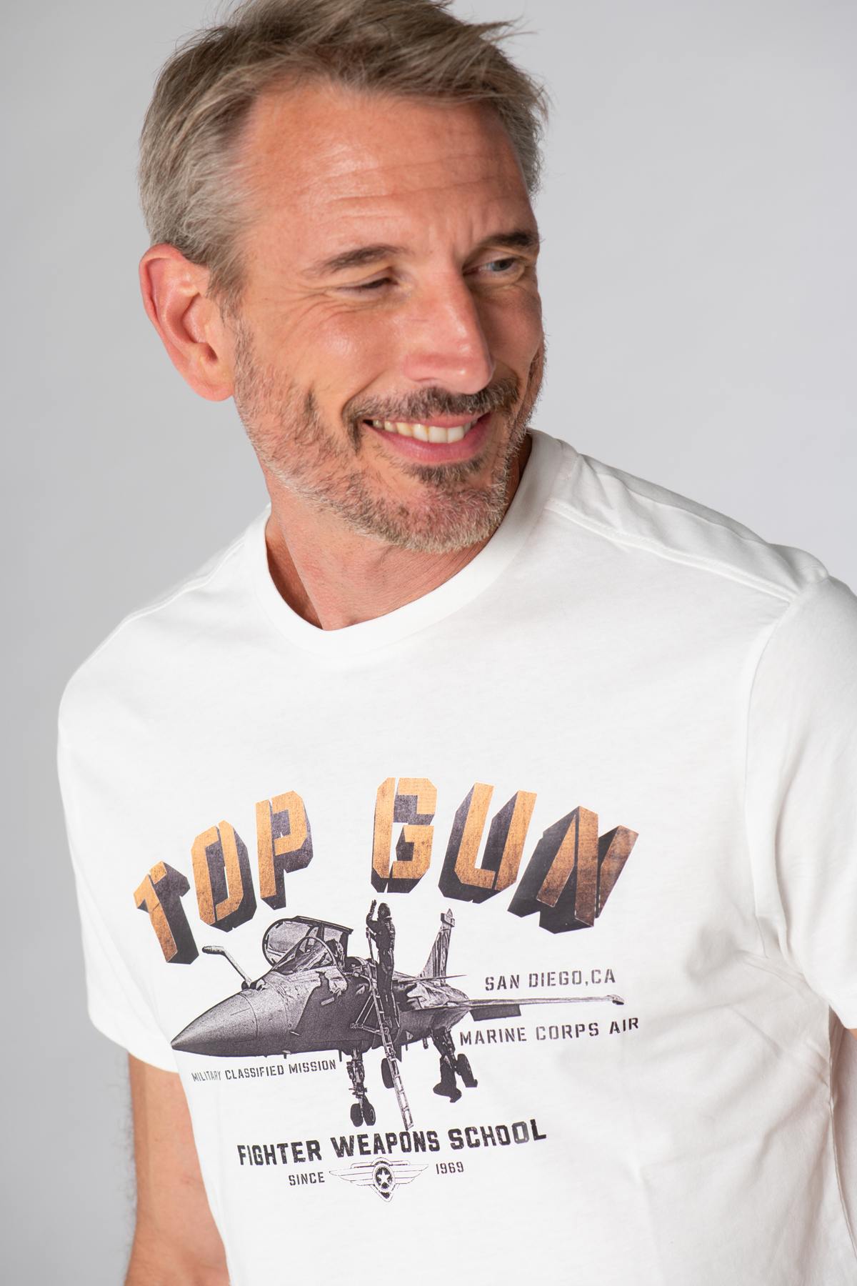 Top Gun men's white t-shirt - Image n°2