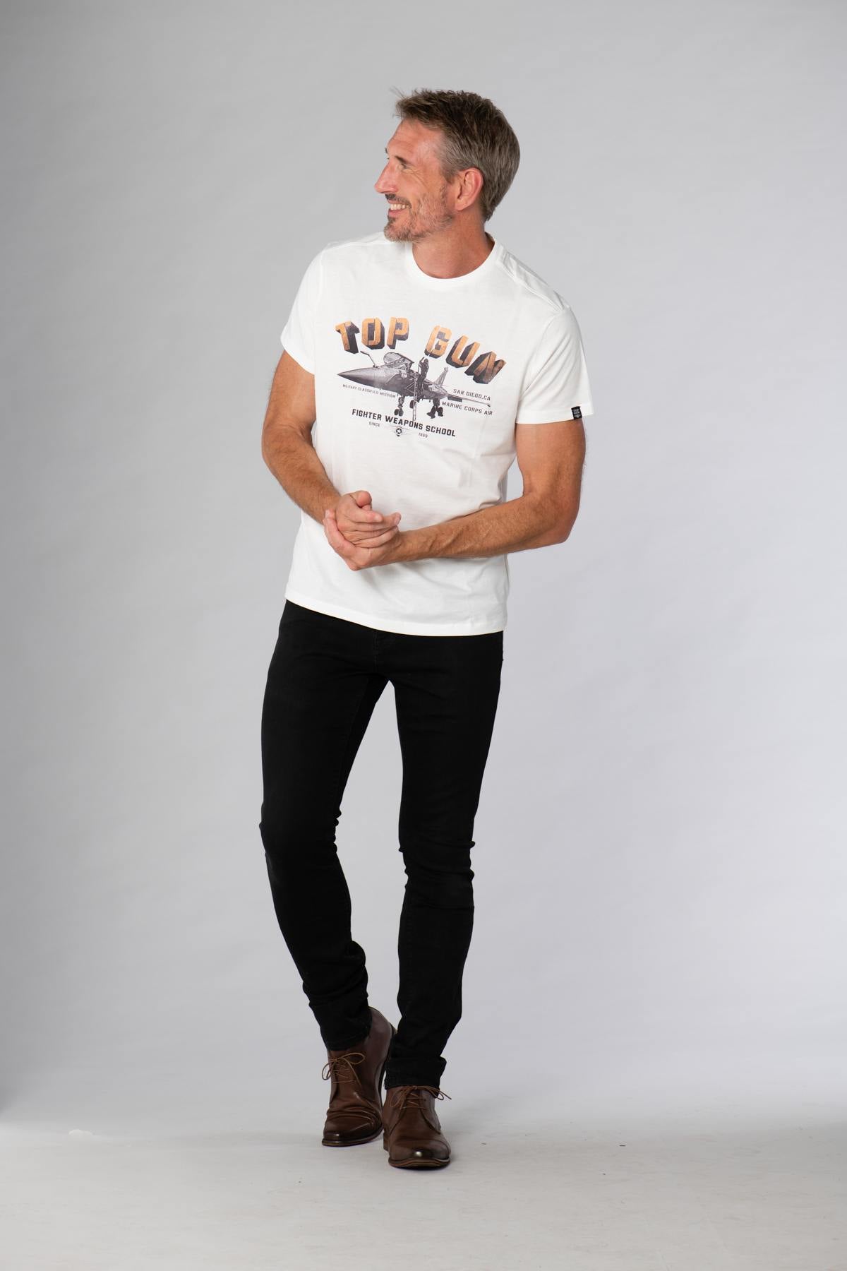 Top Gun men's white t-shirt - Image n°4