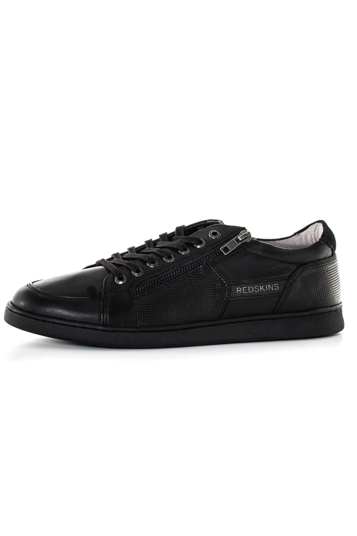 Black leather low-top sneakers - Image n°7