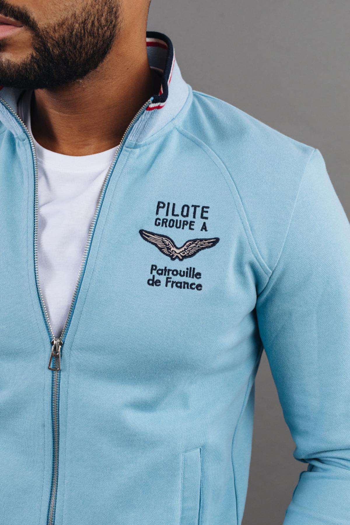 Sky blue zipped jacket Patrouille de France - Image n°5