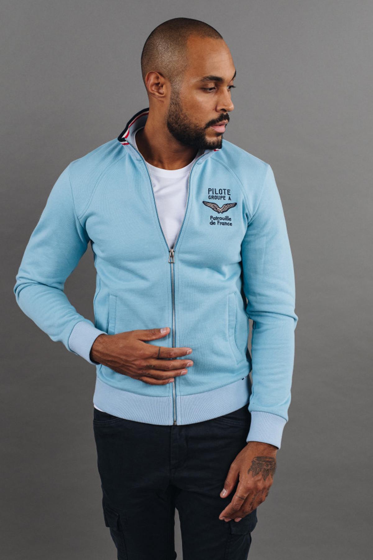 Sky blue zipped jacket Patrouille de France - Image n°6