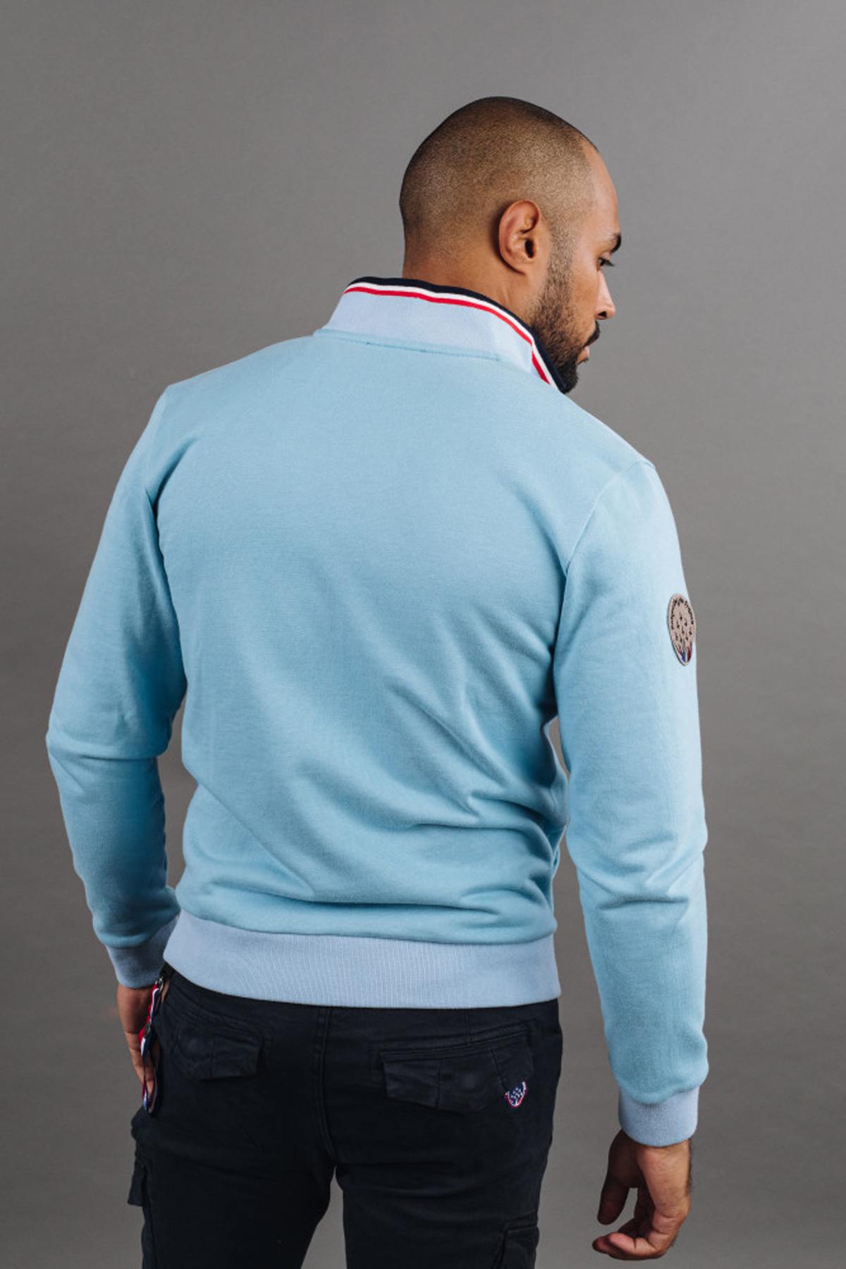 Sky blue zipped jacket Patrouille de France - Image n°4