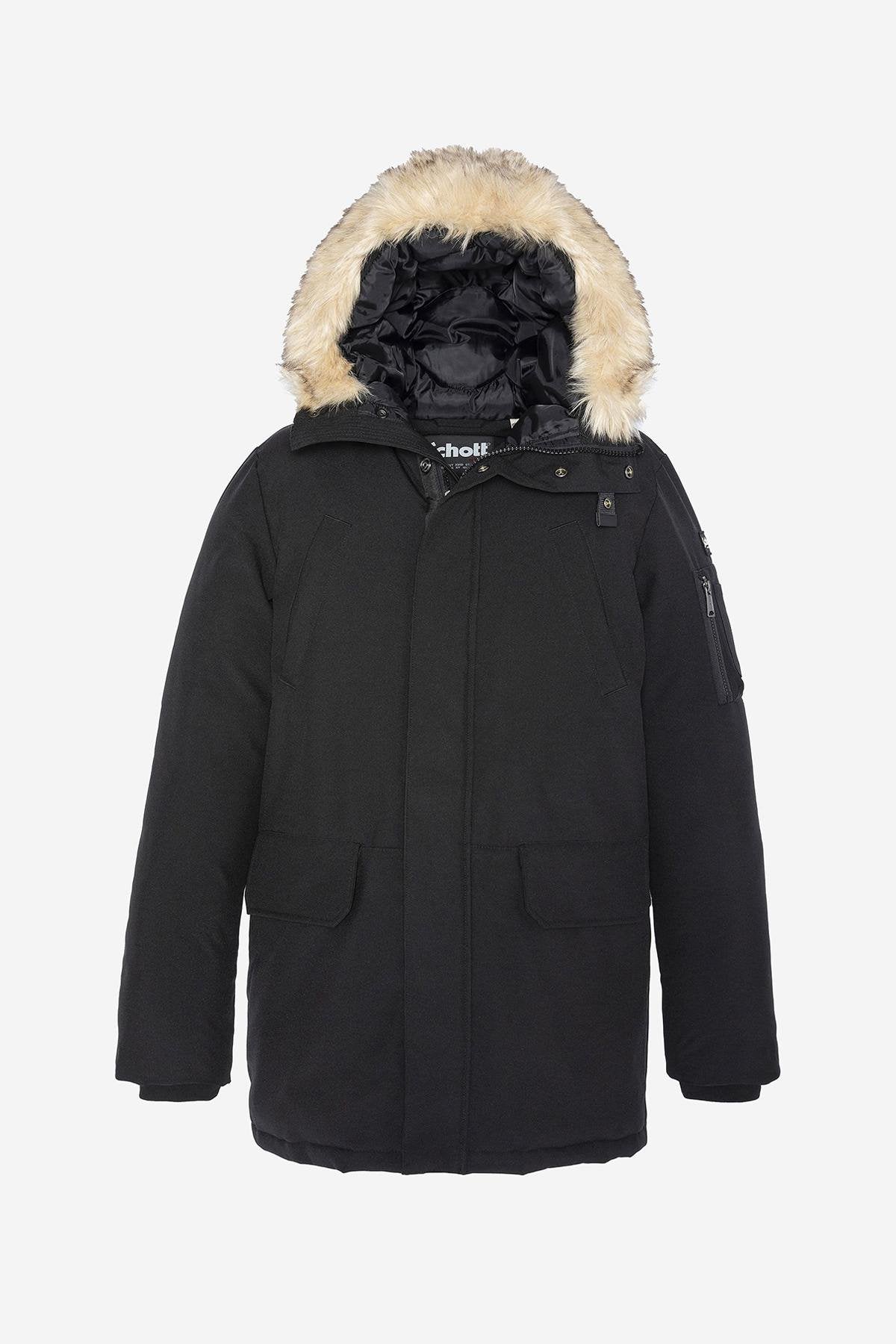 Snorkel parka with removable fur hood - Image n°8