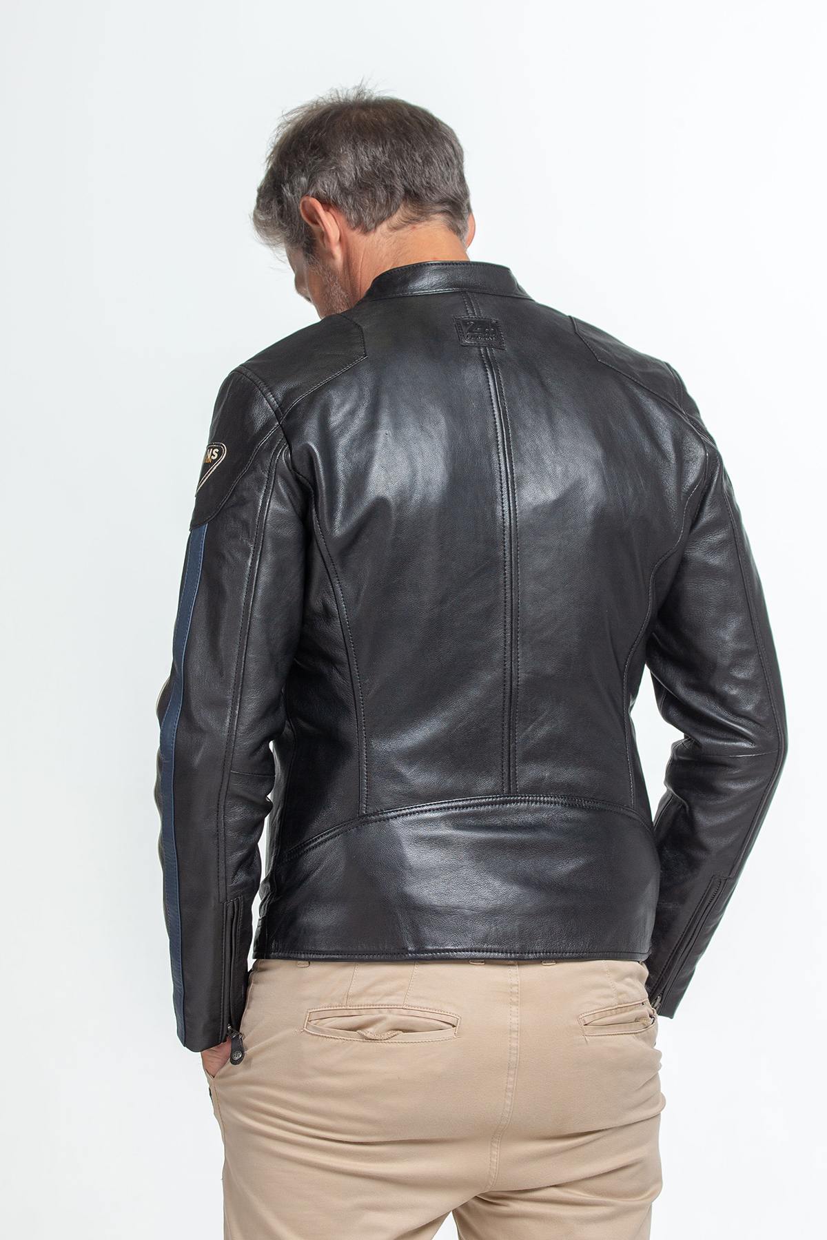 Steve McQueen 1971 black leather racing jacket - Image n°2