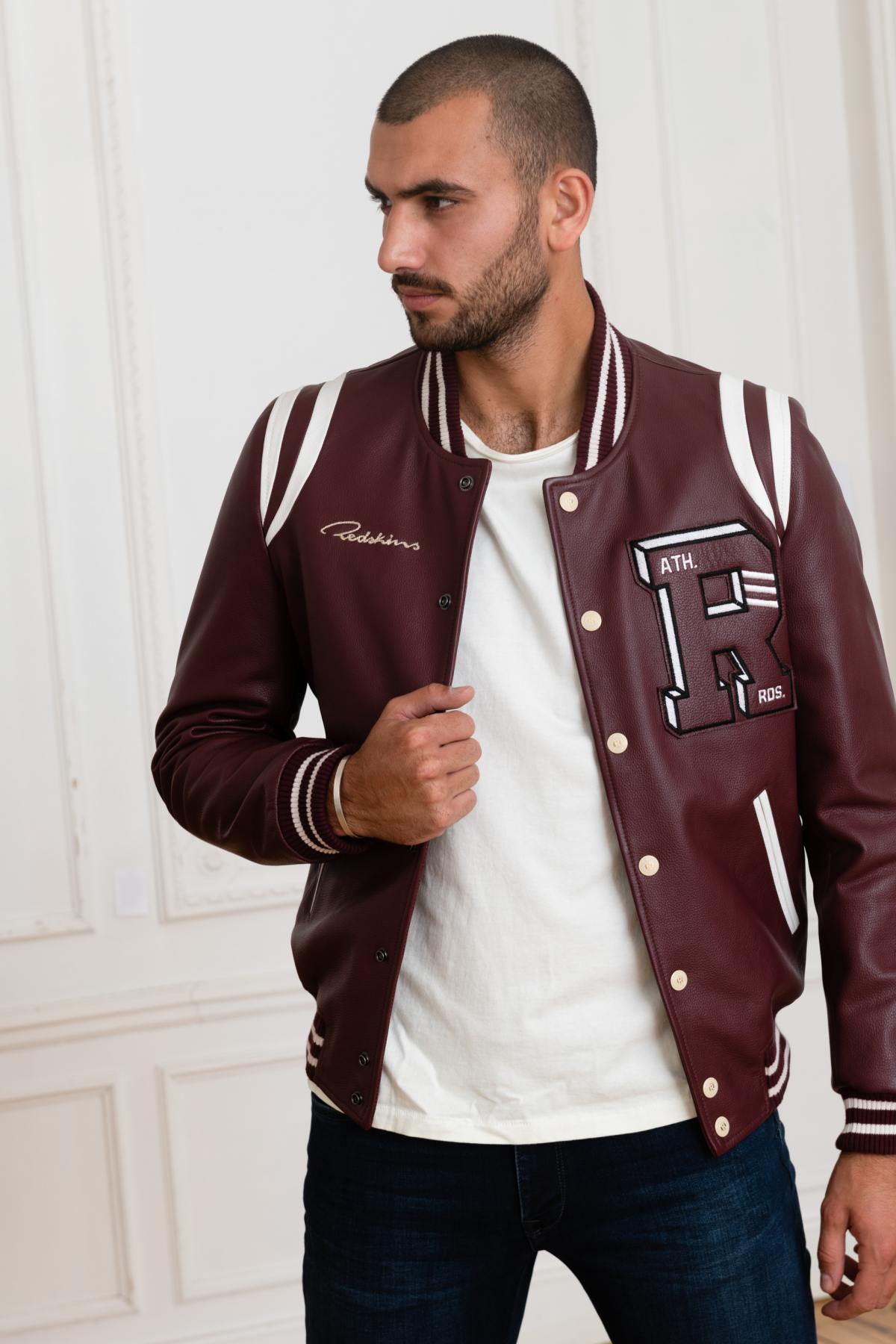 US Teddy in burgundy cowhide leather - Image n°3