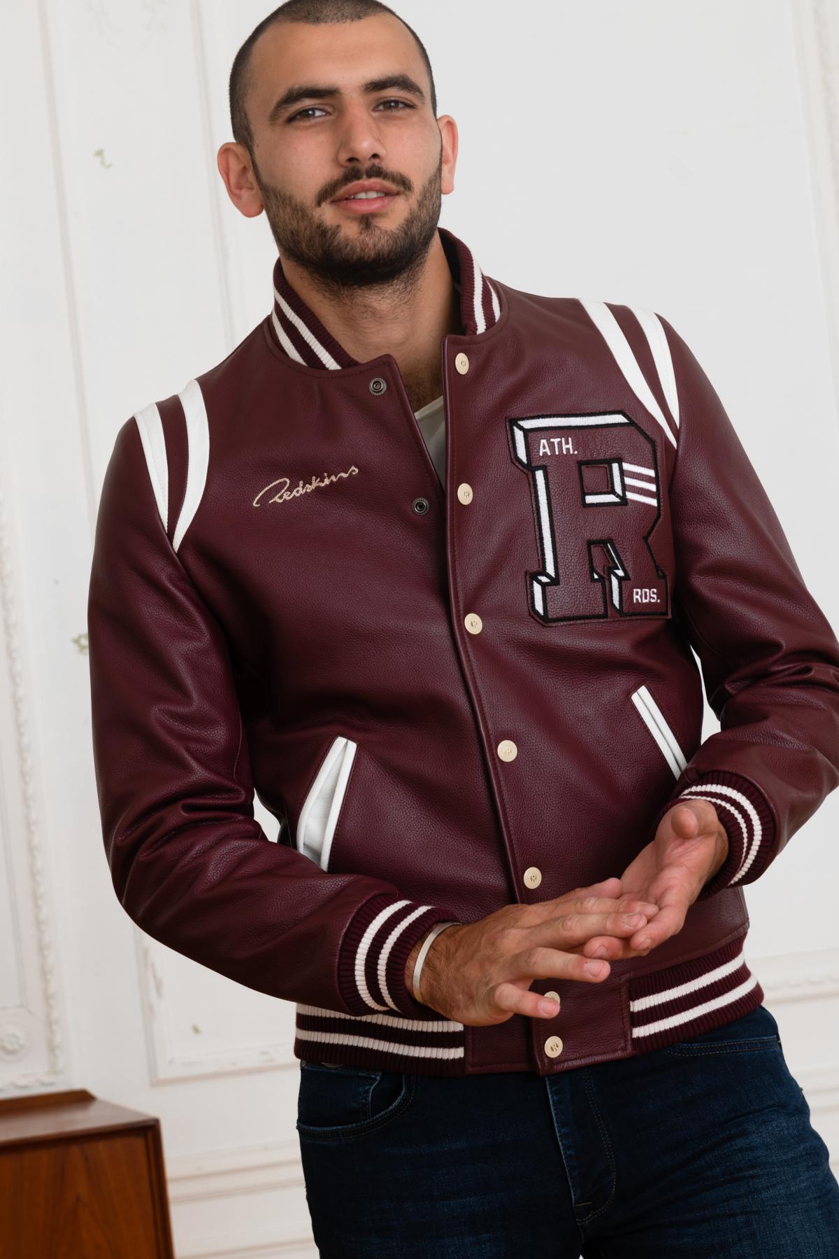 US Teddy in burgundy cowhide leather - Image n°1