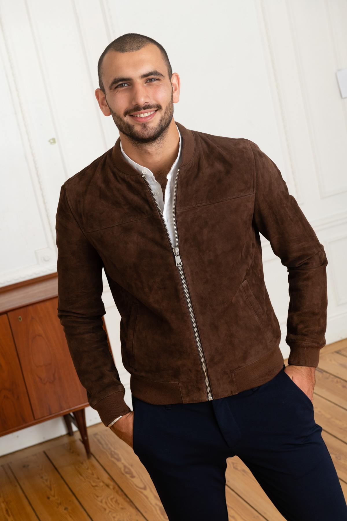 Teddy in brown suede leather - Image n°1