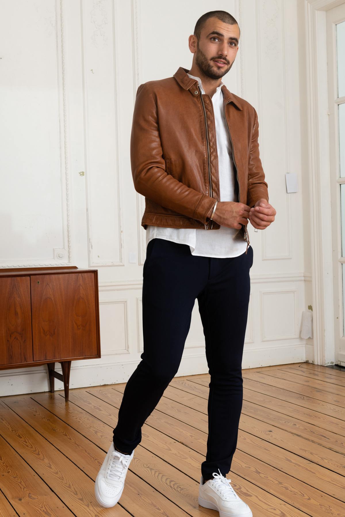 Eco-responsible leather jacket - Image n°2