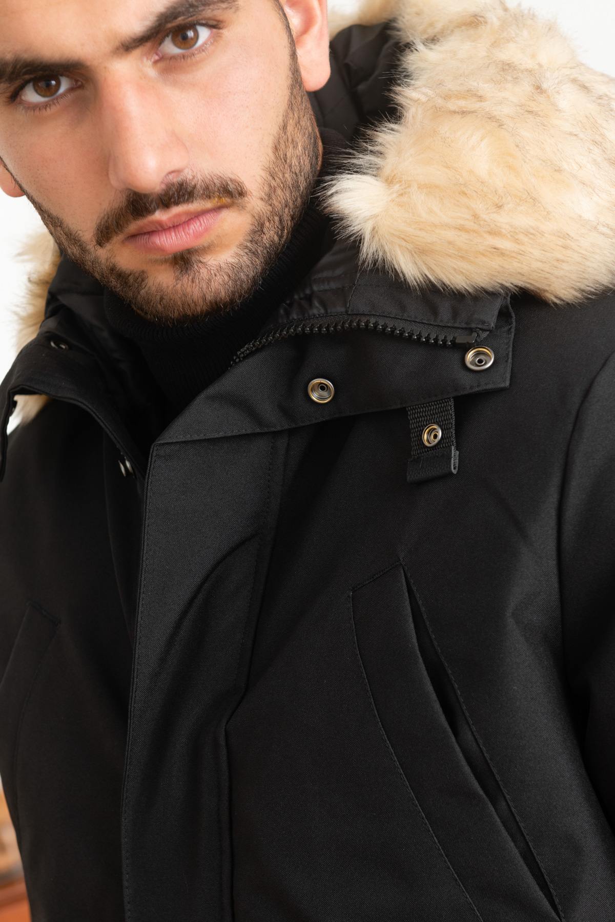 Snorkel parka with removable fur hood - Image n°7