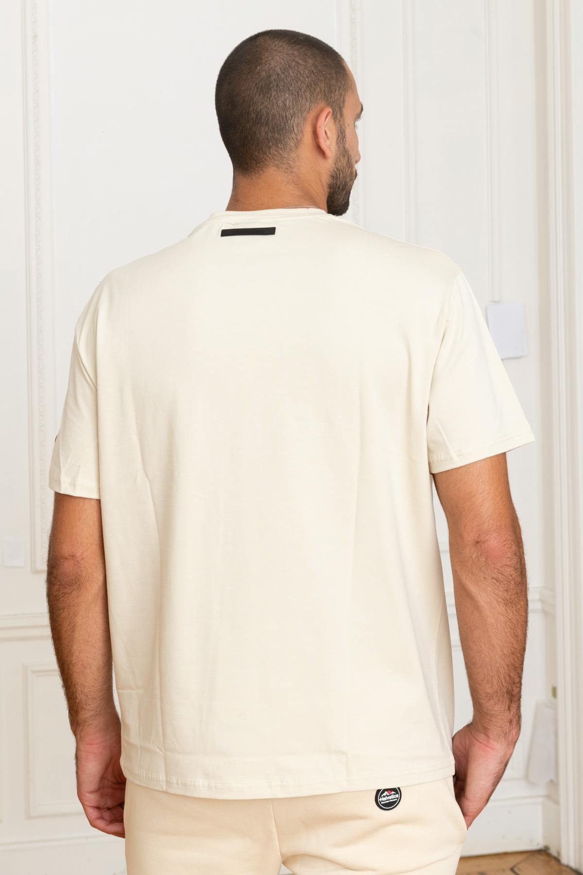 Cream-colored oversized T-shirt - Image n°3