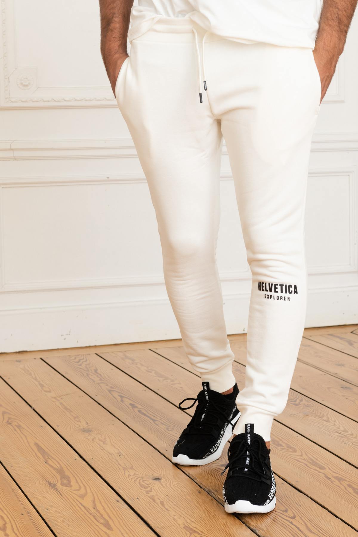 White streetwear jogging pants - Image n°5