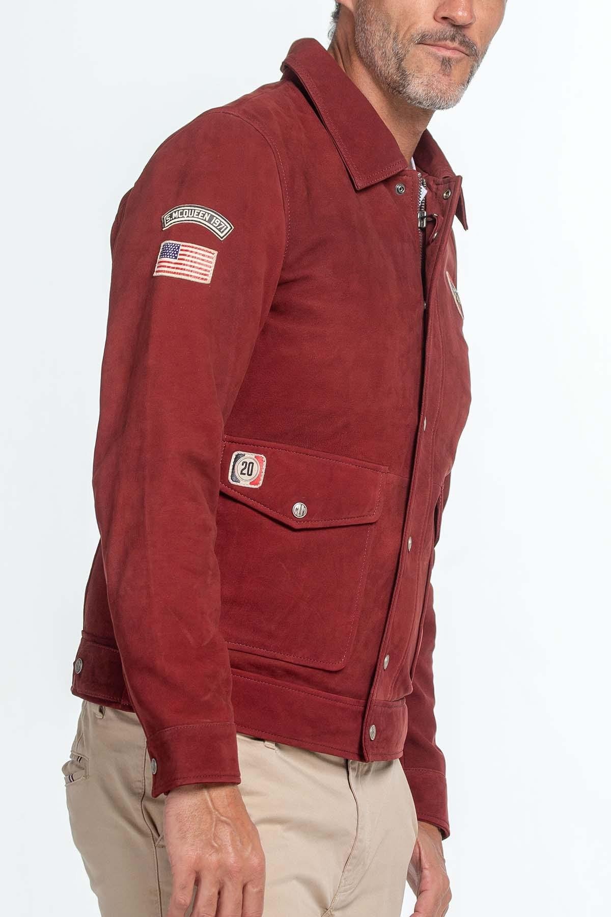 Steve McQueen x 24h du Mans brick red nubuck jacket - Image n°2