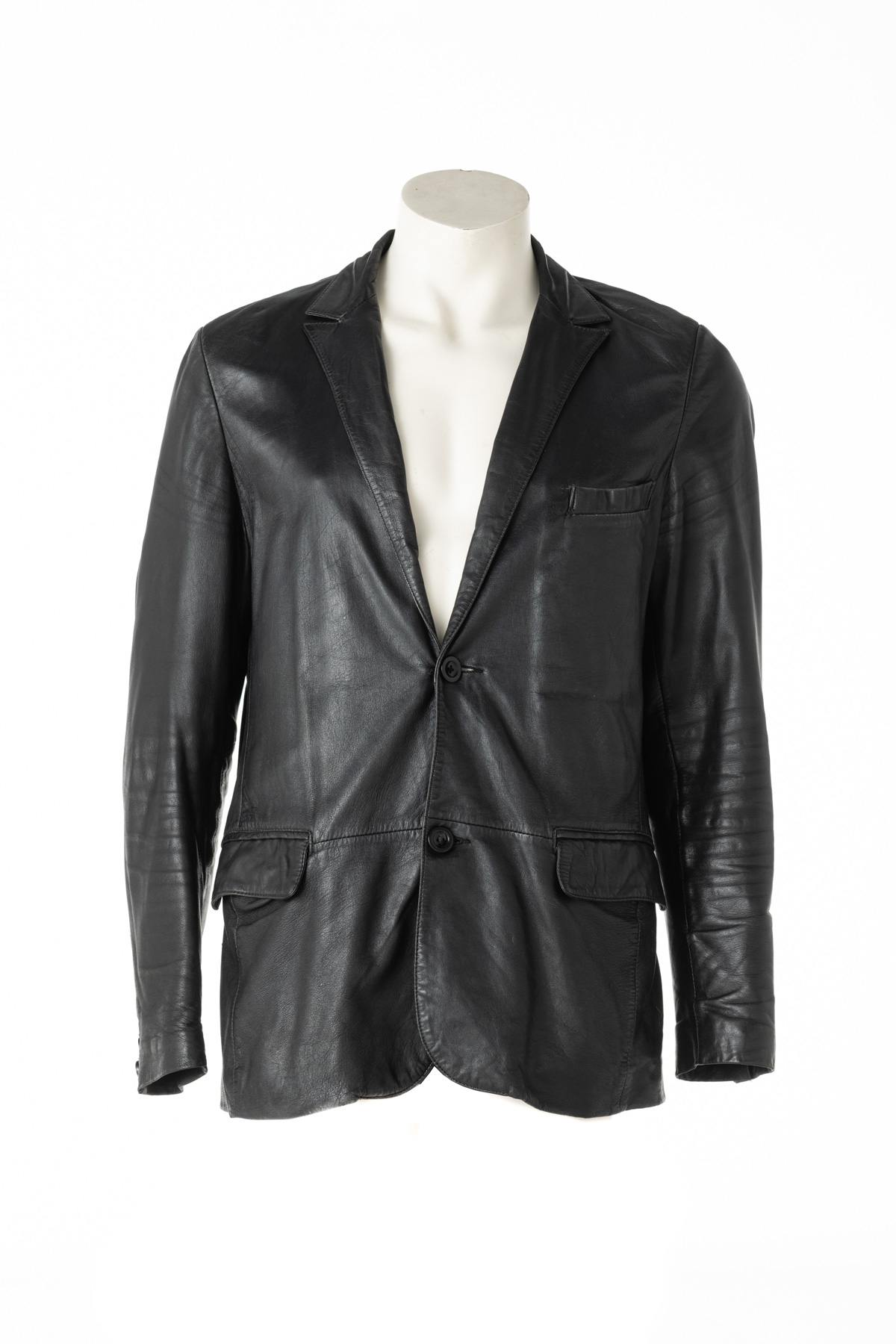 Blazer in fine and light lambskin - Image n°1