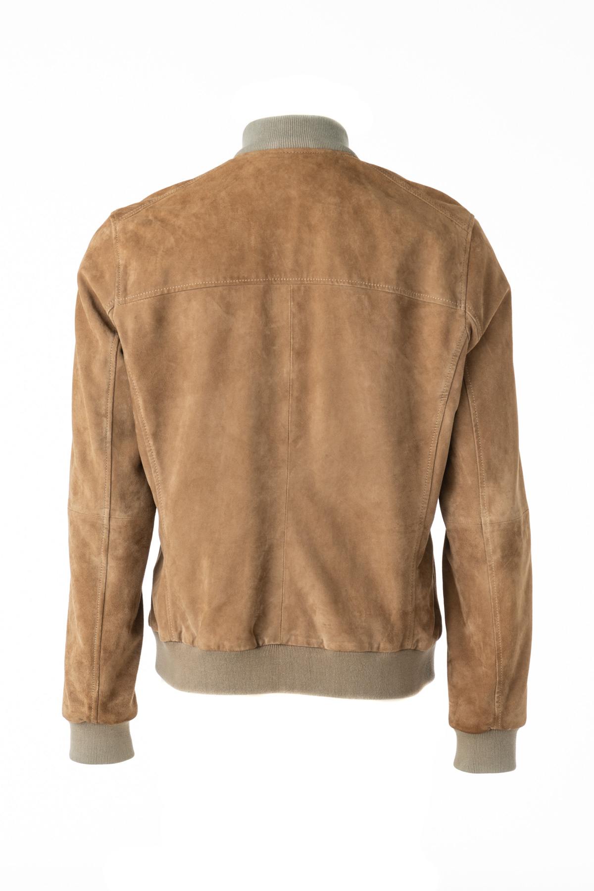 Men's taupe suede leather teddy - Image n°2