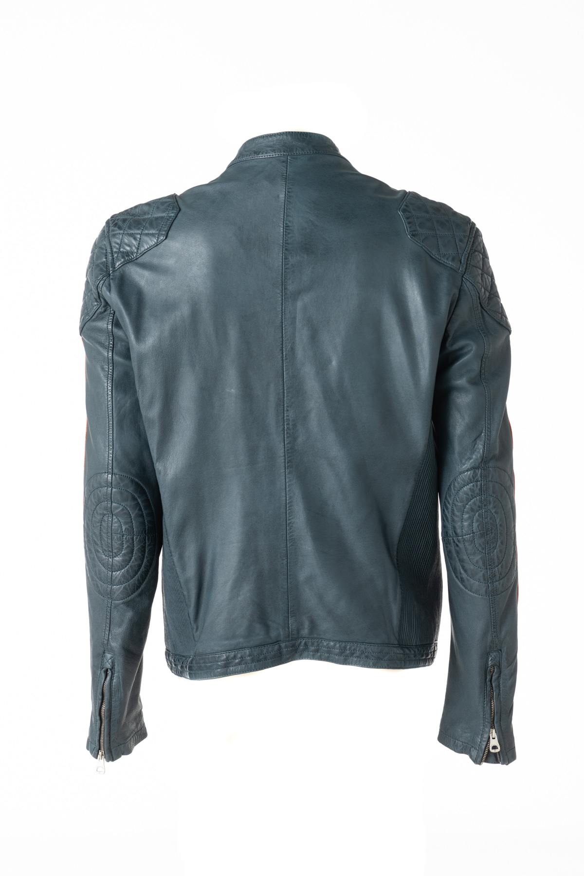 Men's blue racing jacket - Image n°2