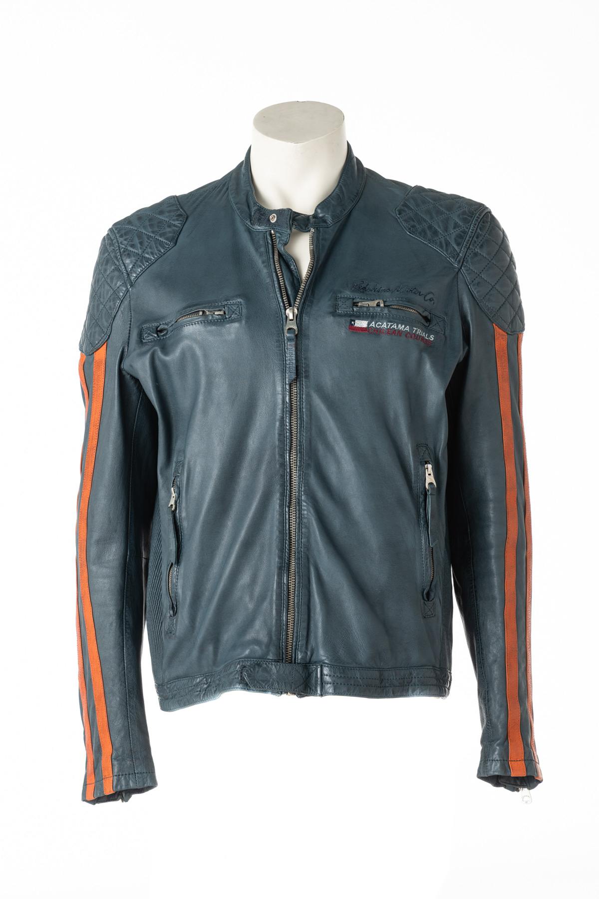 Men's blue racing jacket - Image n°1