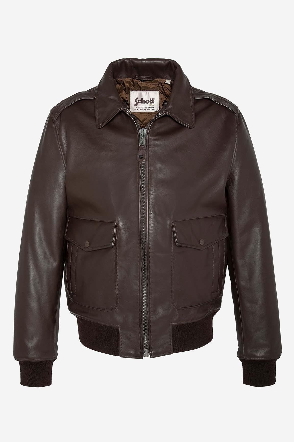 Cowhide leather pilot jacket - Image n°6