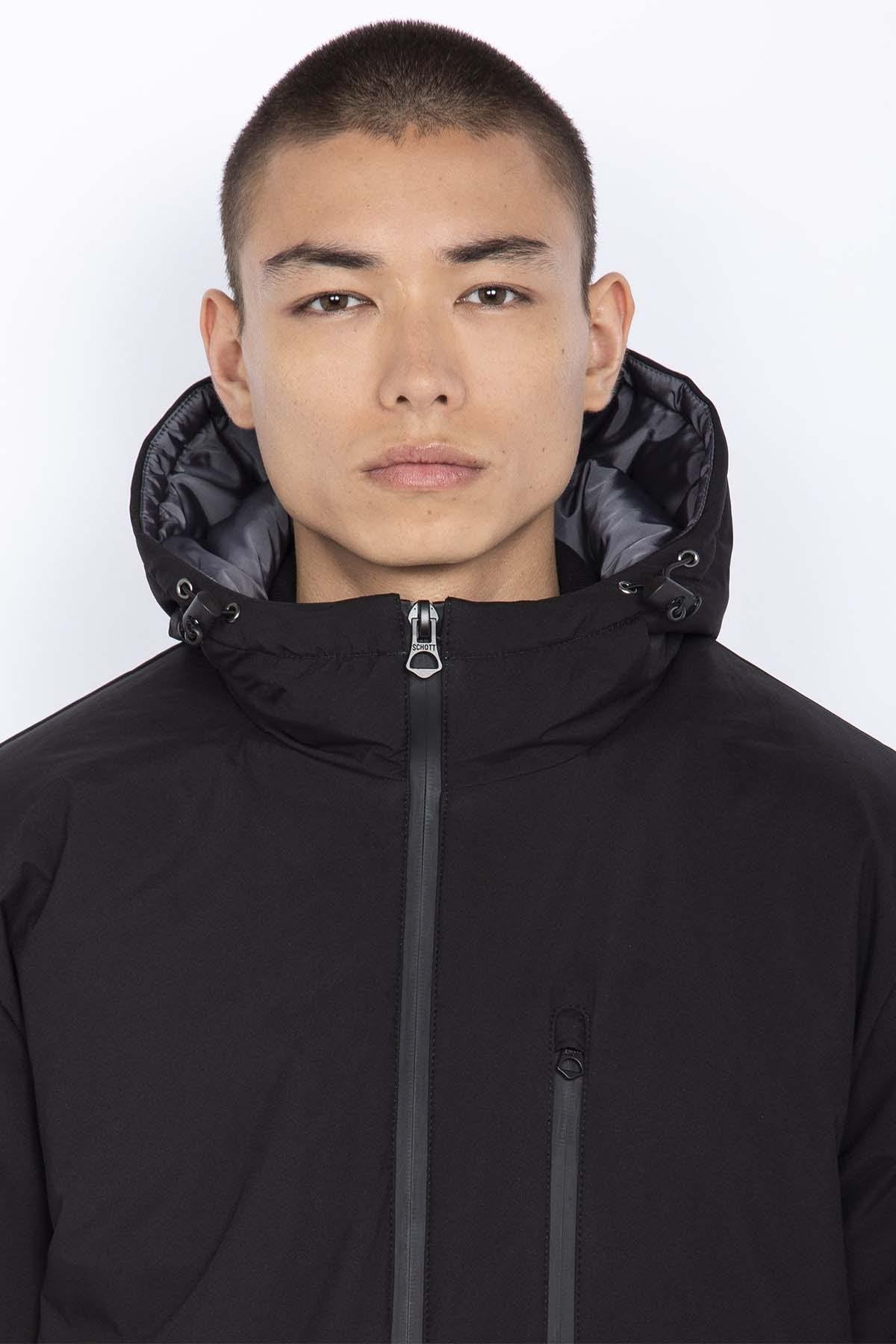 Long black winter parka - Image n°5