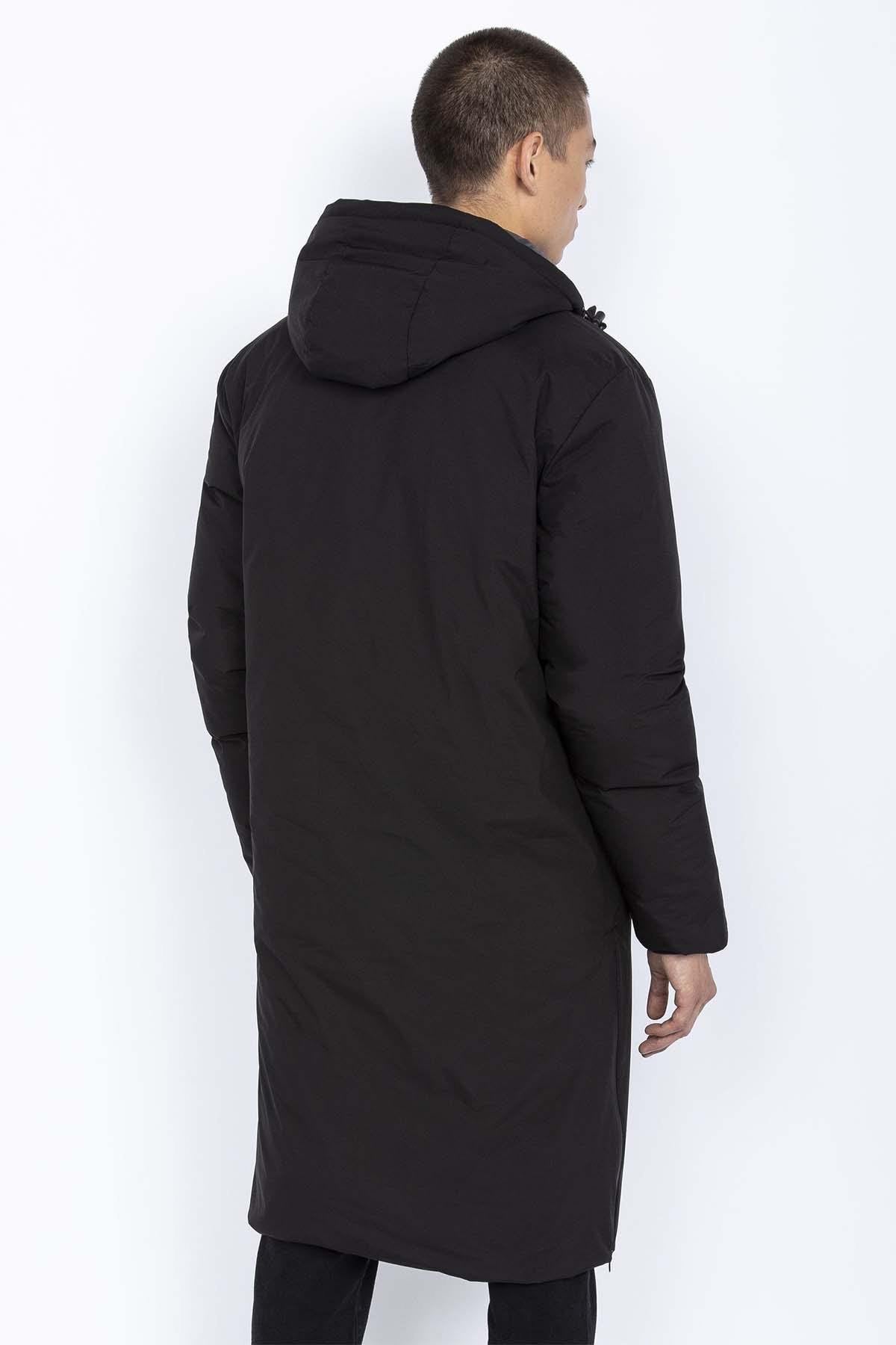 Long black winter parka - Image n°4