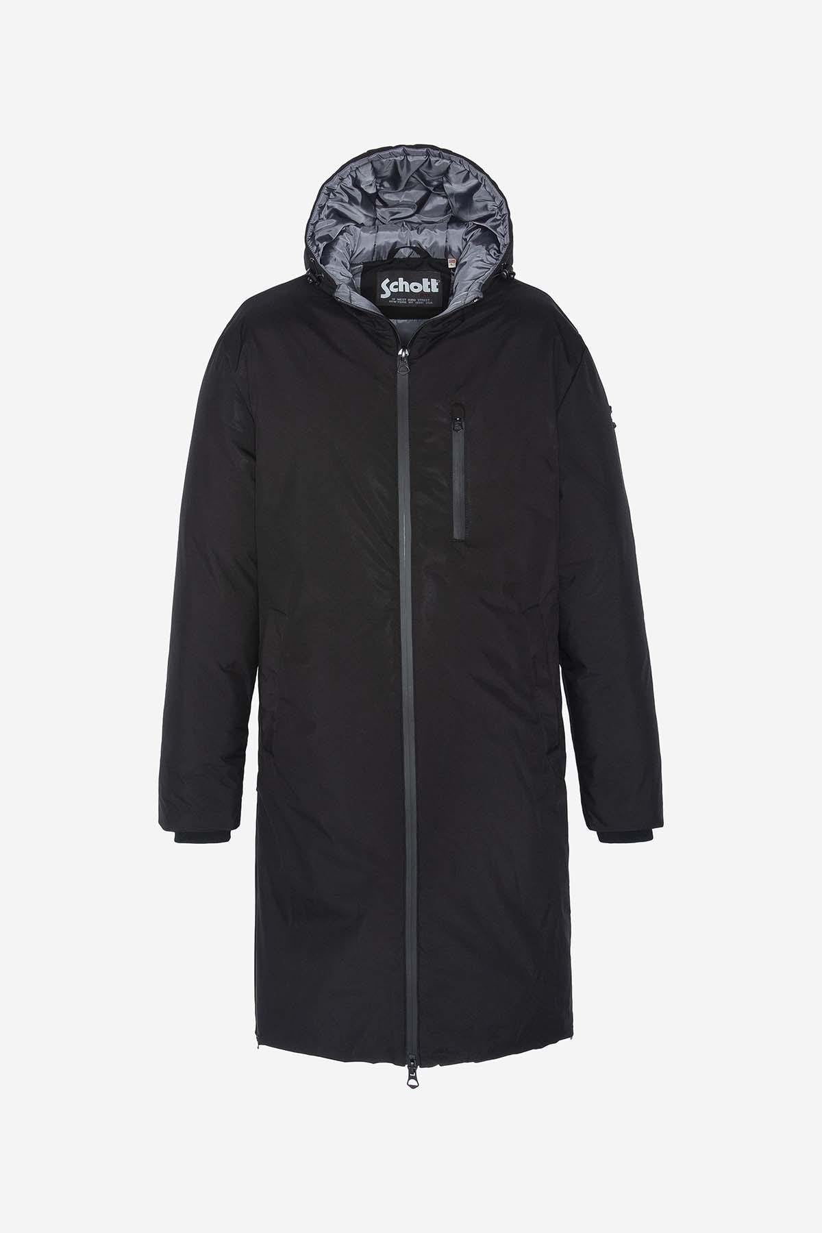 Long black winter parka - Image n°6