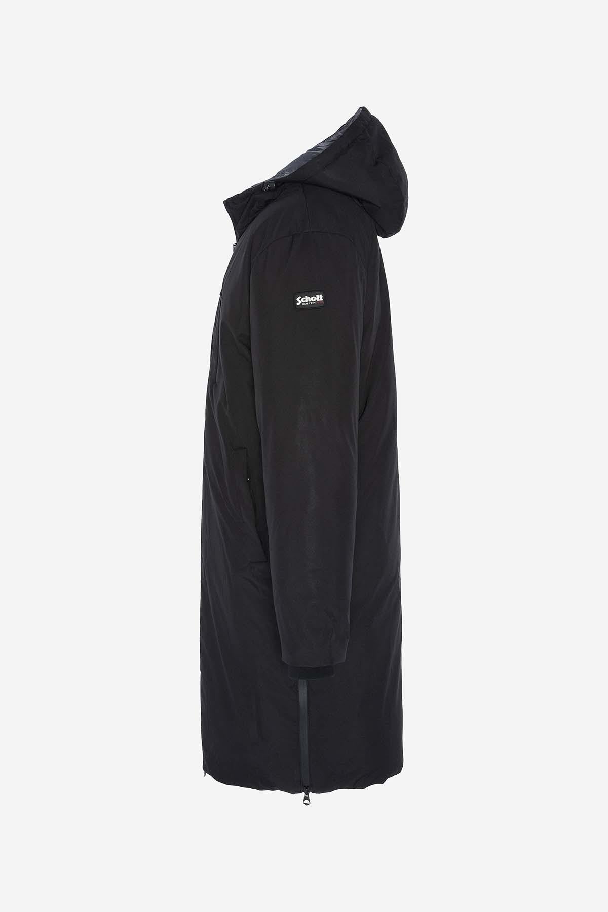 Long black winter parka - Image n°7