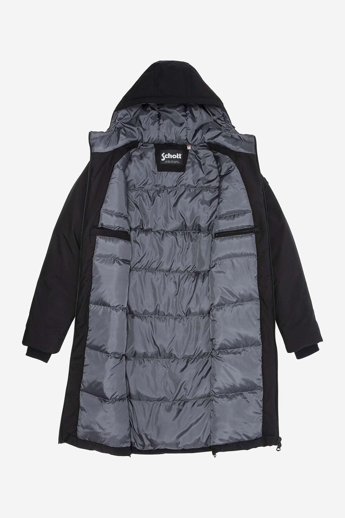 Long black winter parka - Image n°8