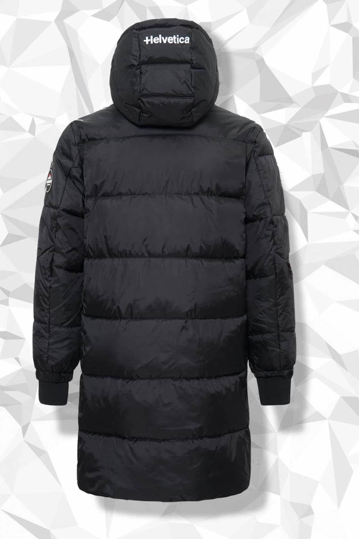 Long black technical down jacket - Image n°11