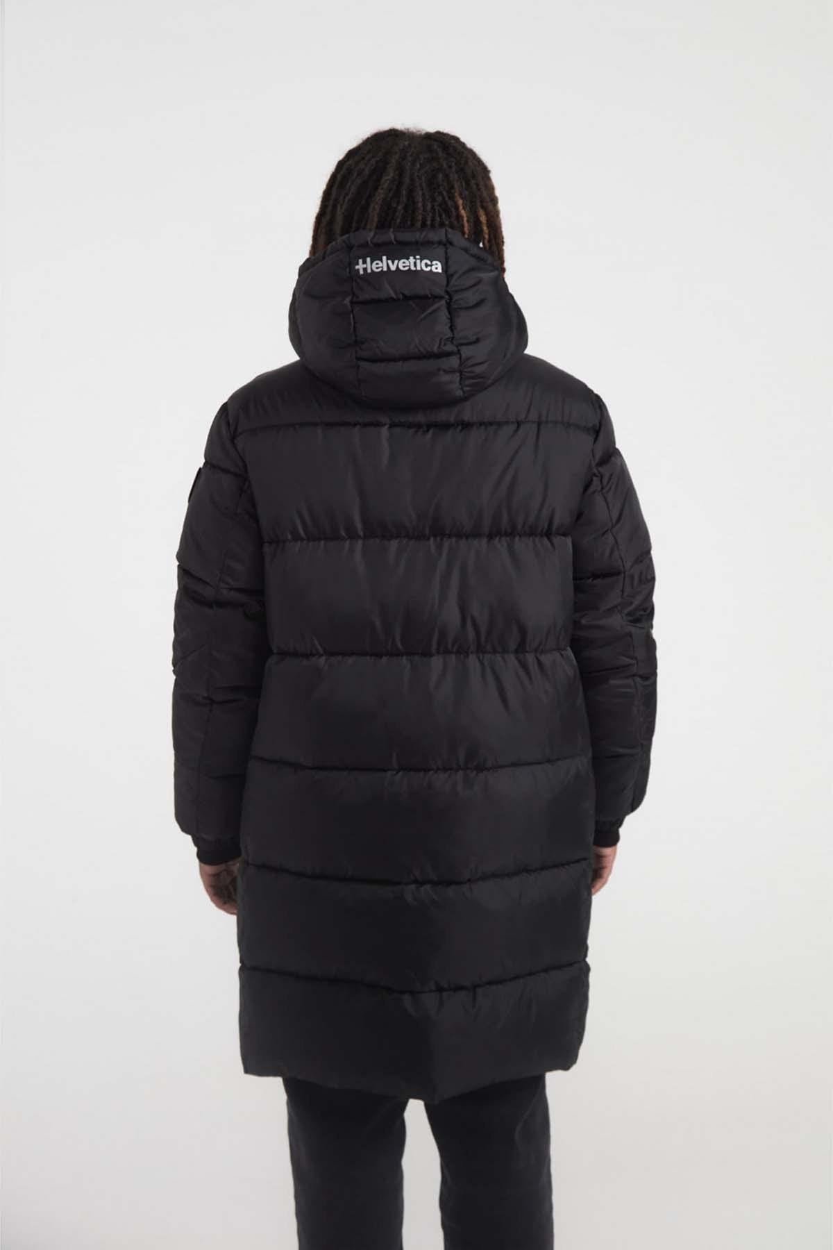 Long black technical down jacket - Image n°6