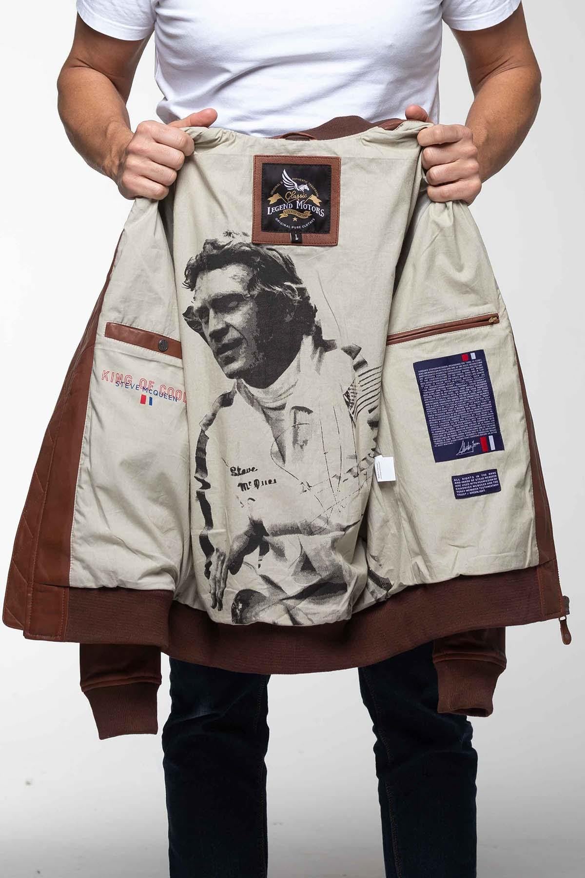 Steve McQueen brown racing jacket - Image n°2