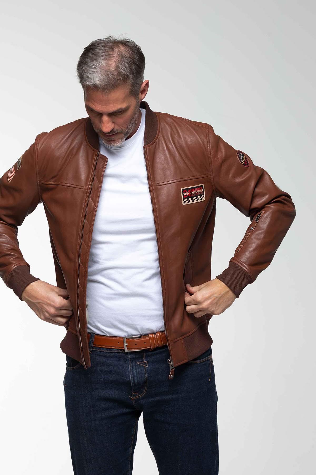 Steve McQueen brown racing jacket - Image n°5