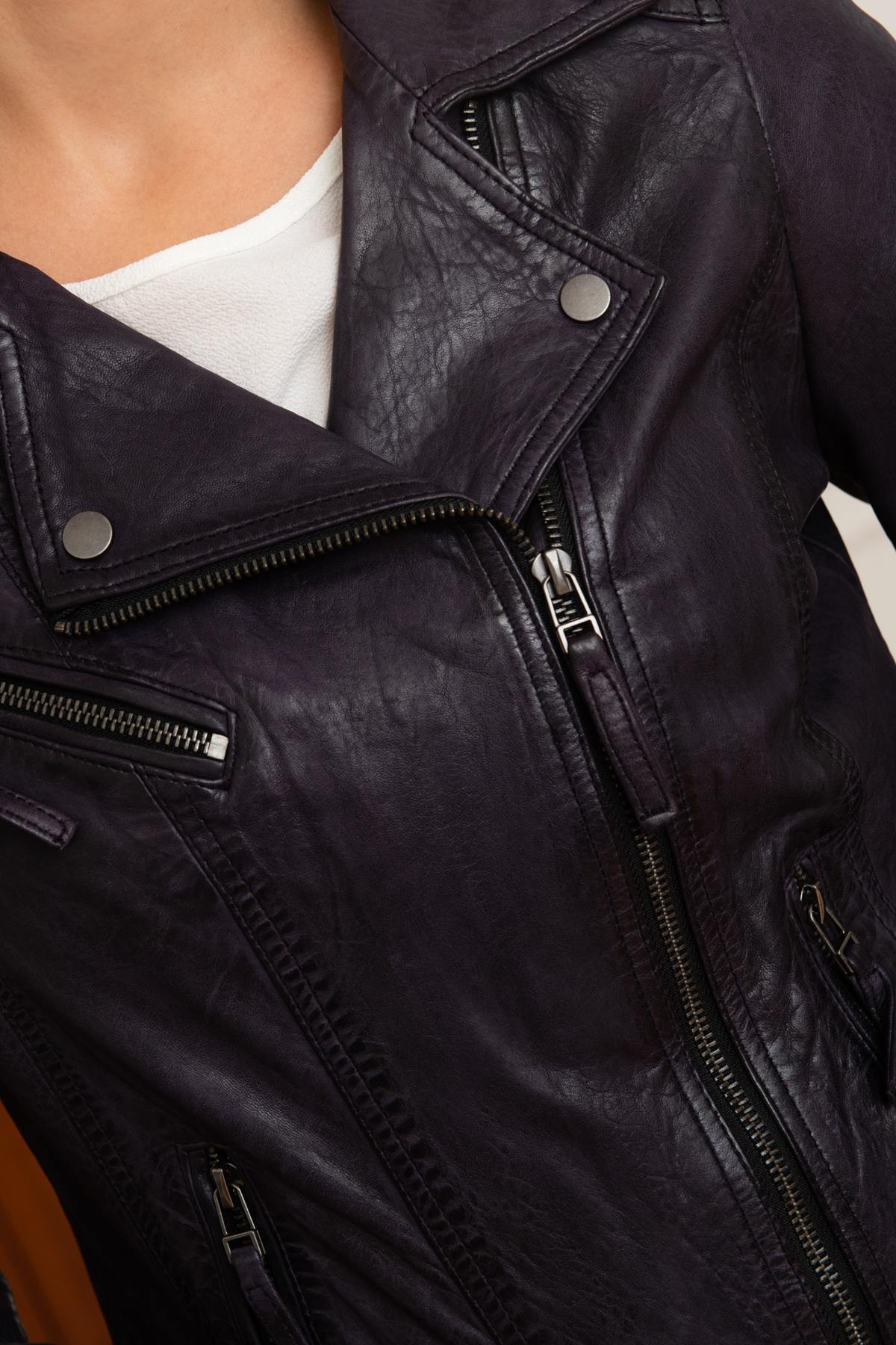 Purple leather perfecto - Image n°6