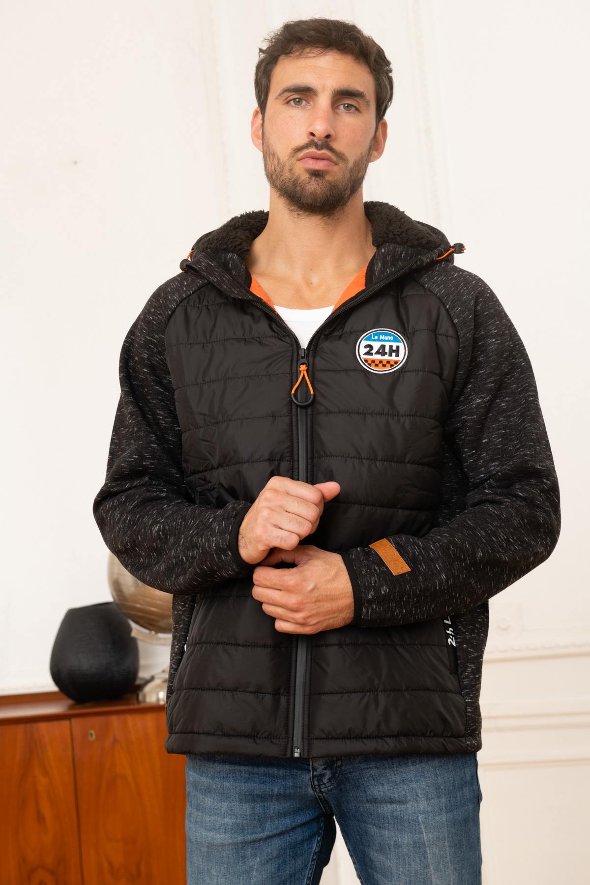 24h le mans black hooded jacket - Image n°1