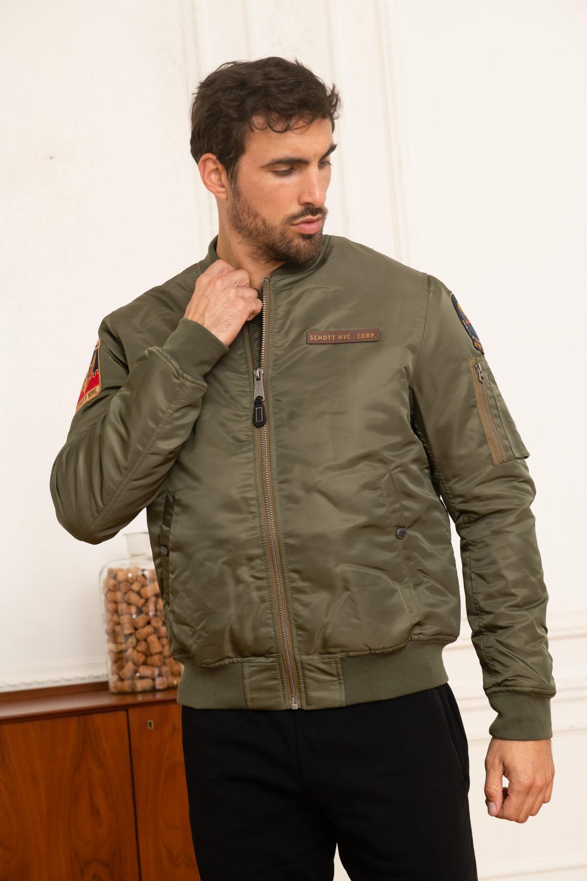 Khaki bomber jacket - Image n°3